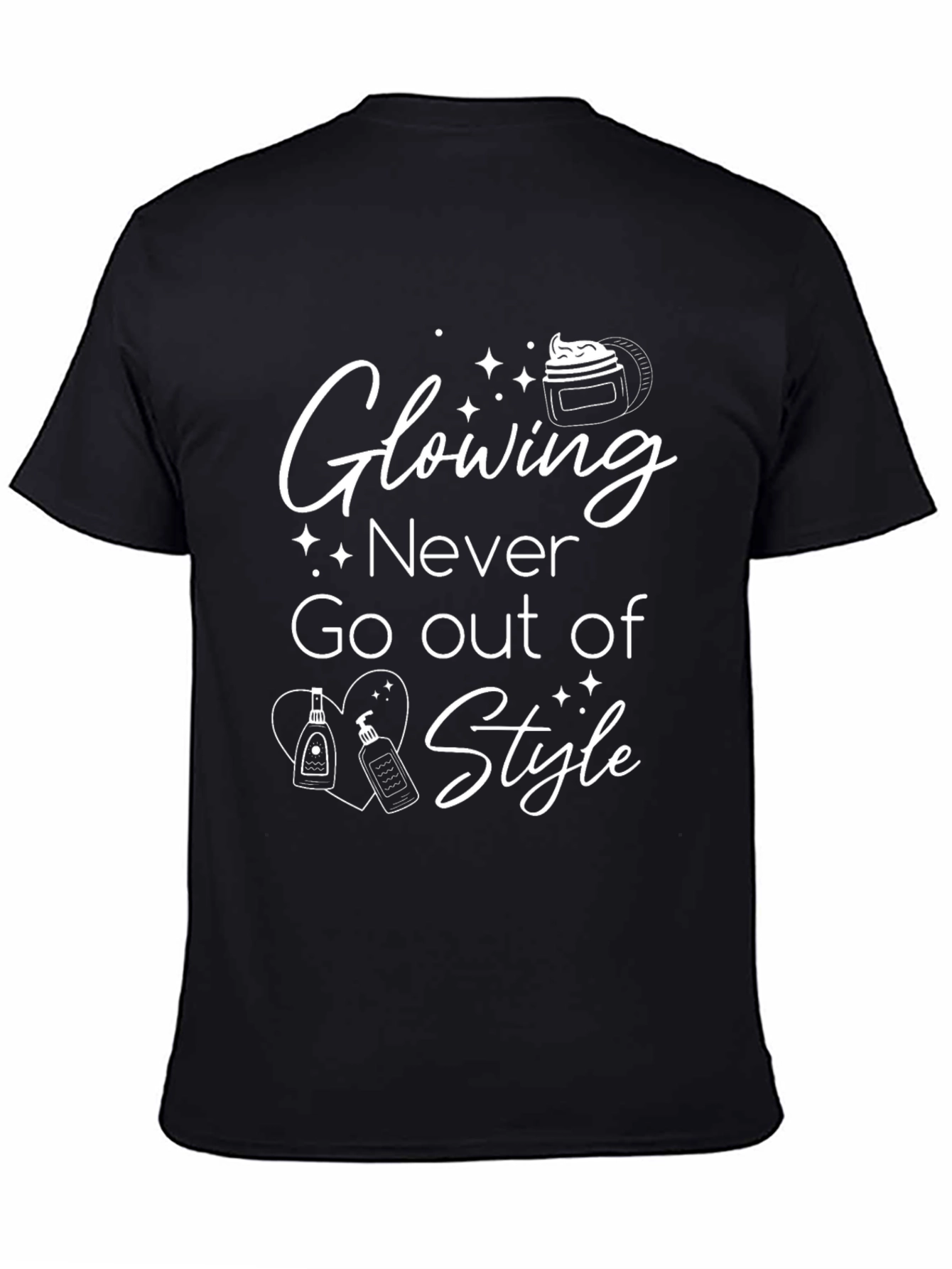 Black Glowing Style T-Shirt view 4