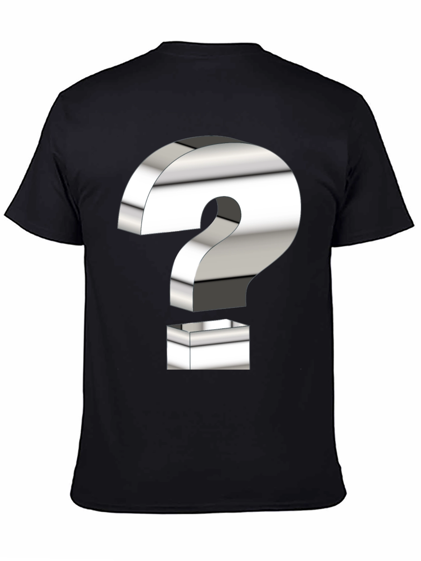Black Question Mark Graphic T-Shirt view 4
