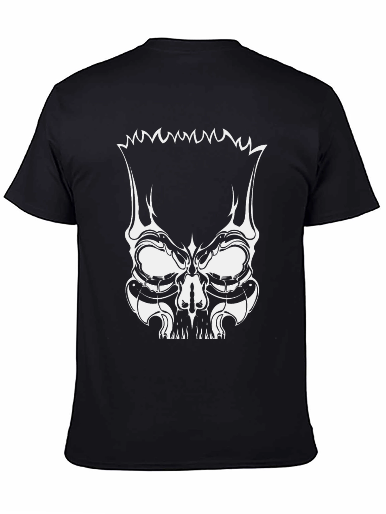 Black Skull Bart Graphic Tee - Mens Black T-Shirt view 4