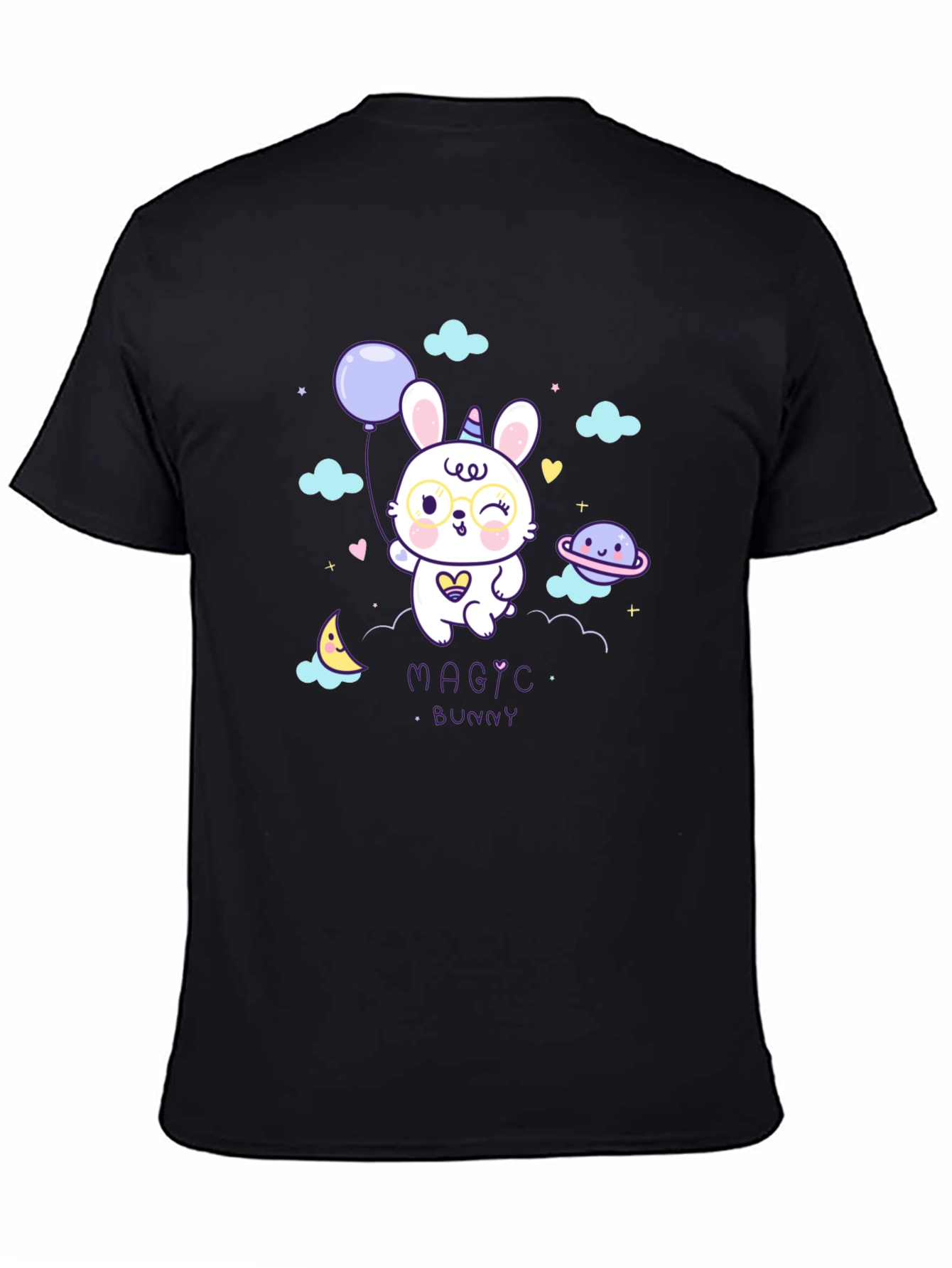 Black Magic Bunny Graphic Tee view 4