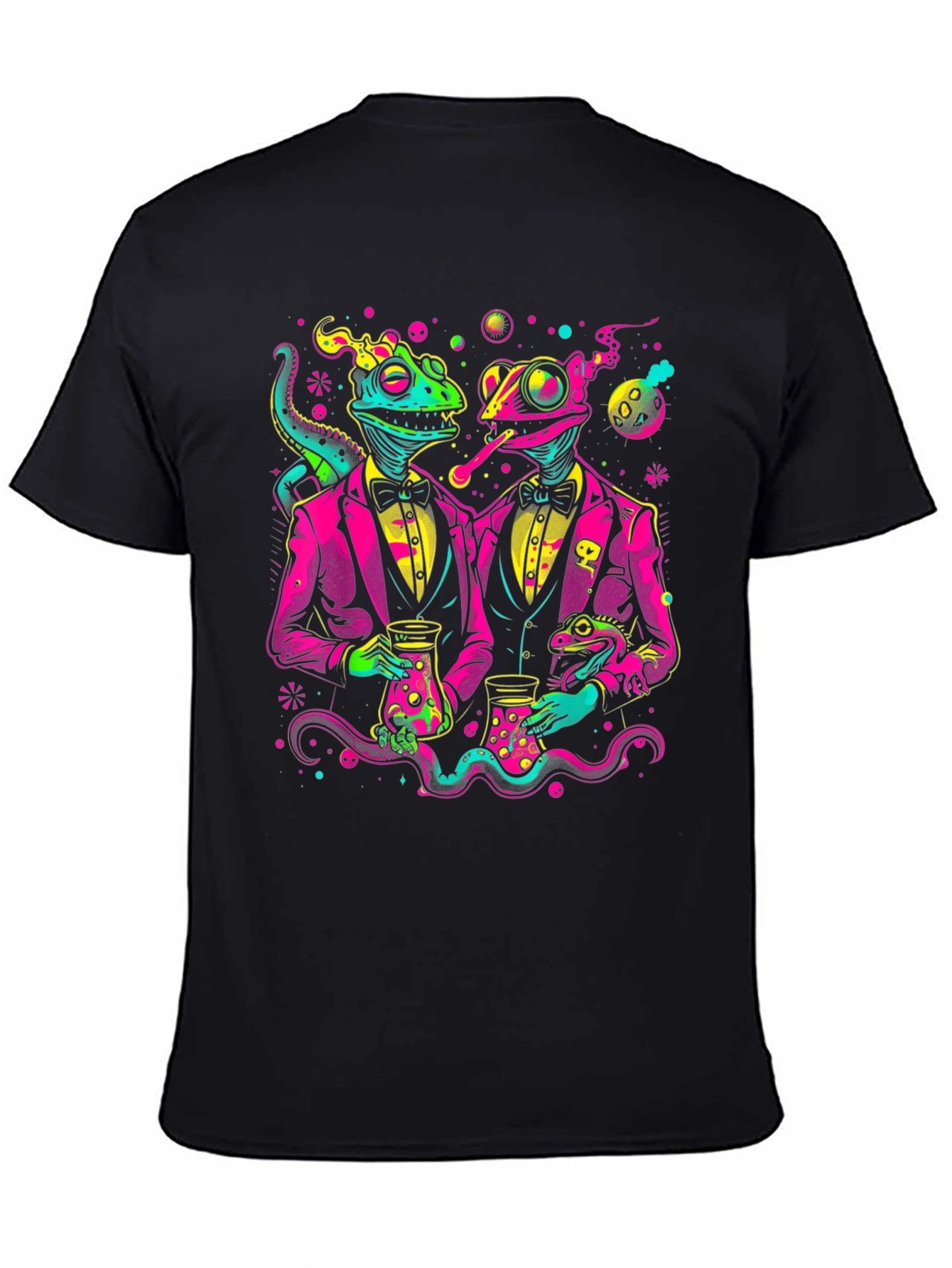 Black Lizard Tuxedo T-Shirt - Funky Reptile Design view 4