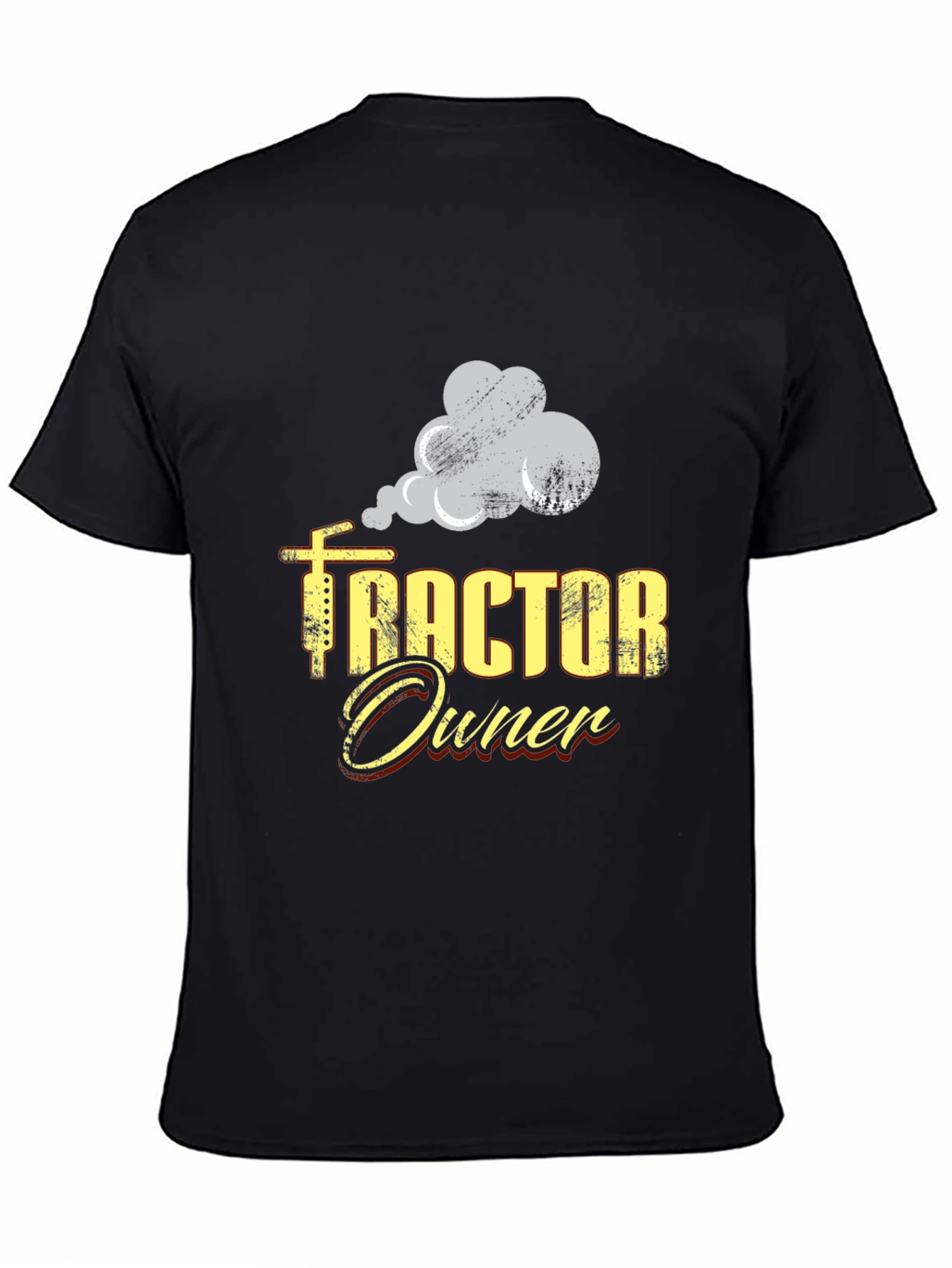 Black Tractor Owner Black Graphic Tee view 4