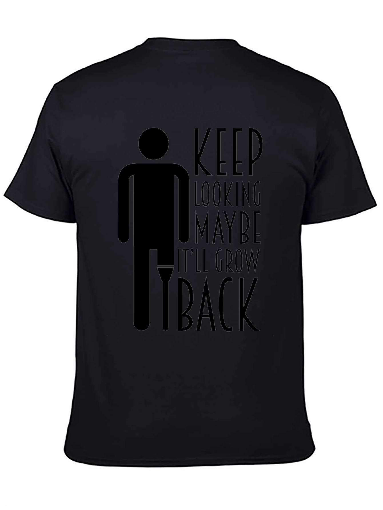 Black Humorous Amputee Humor T-Shirt view 4