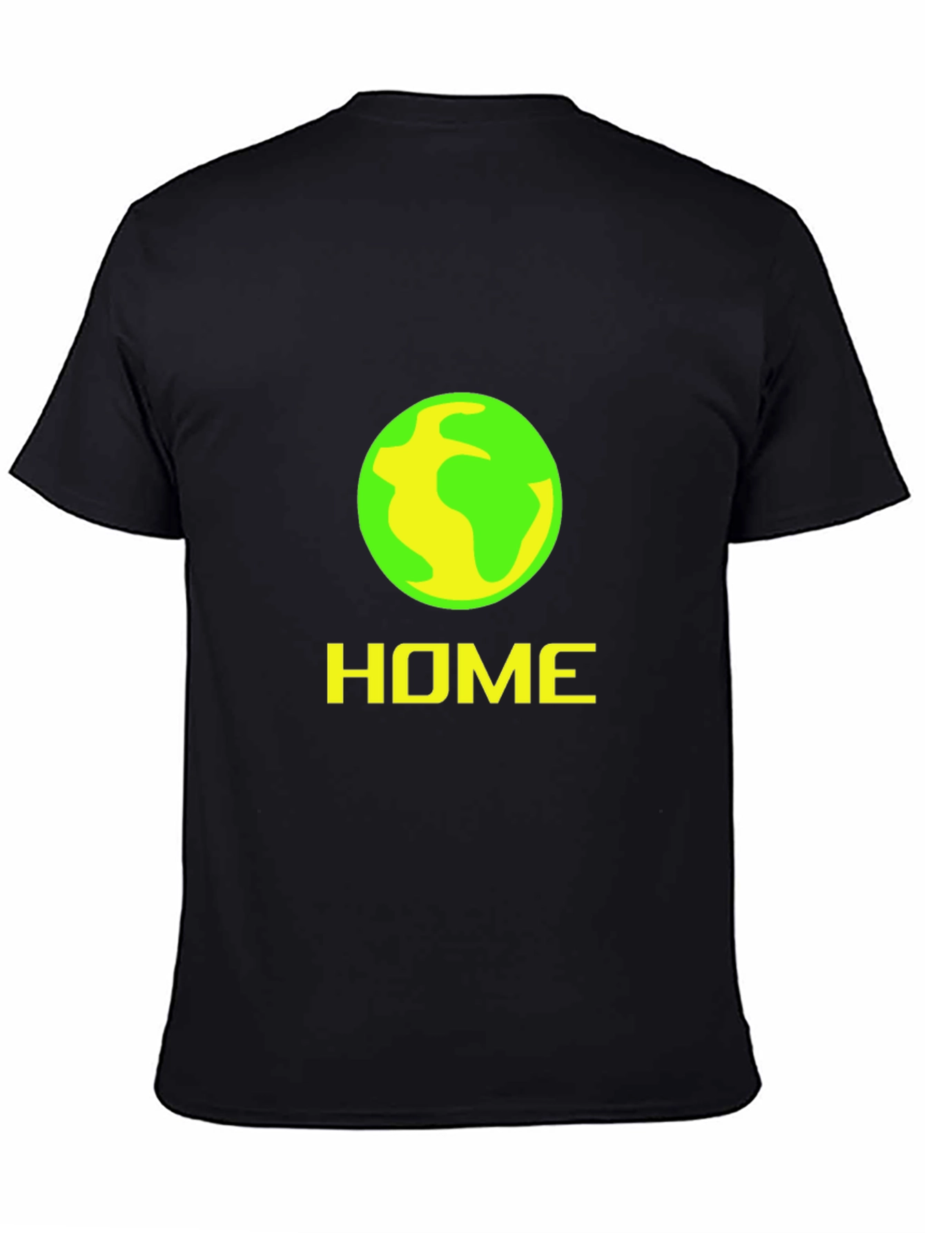 Black Home Planet Graphic Tee - Black Cotton Comfort view 4