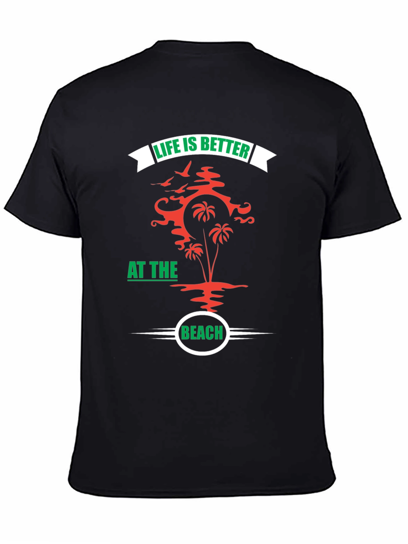 Black Life Is Better At The Beach Graphic Tee view 4