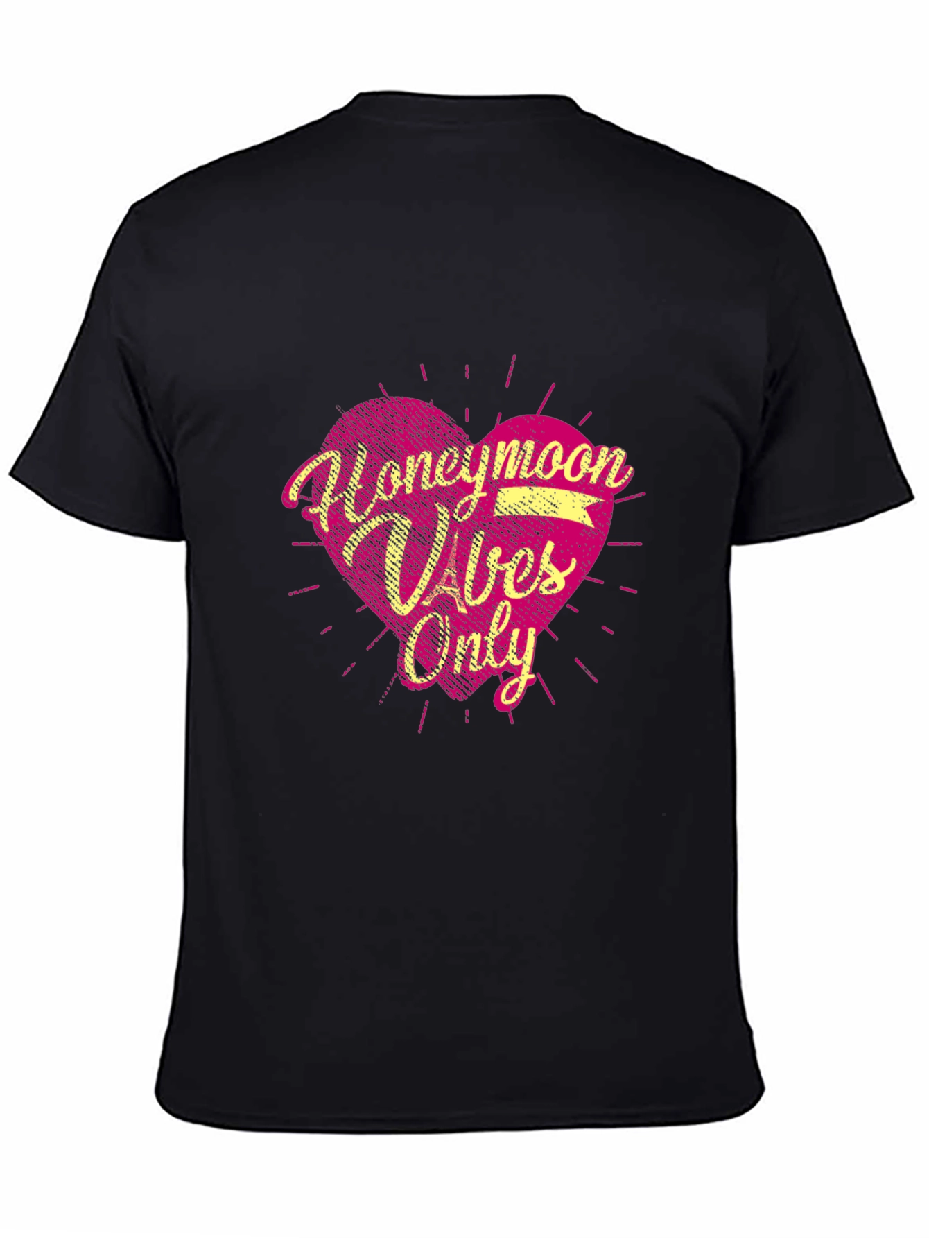 Black Honeymoon Vibes Only Graphic Tee - Black view 4