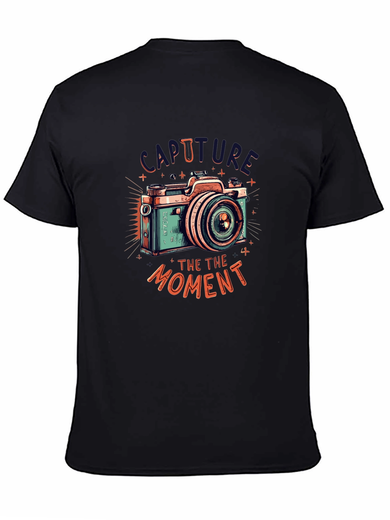Black Retro Camera Graphic Tee - Capture the Moment view 4