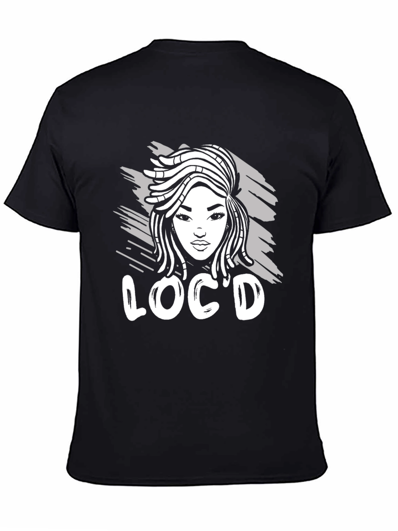 Black Loc'd Women's Graphic T-Shirt - Black view 4