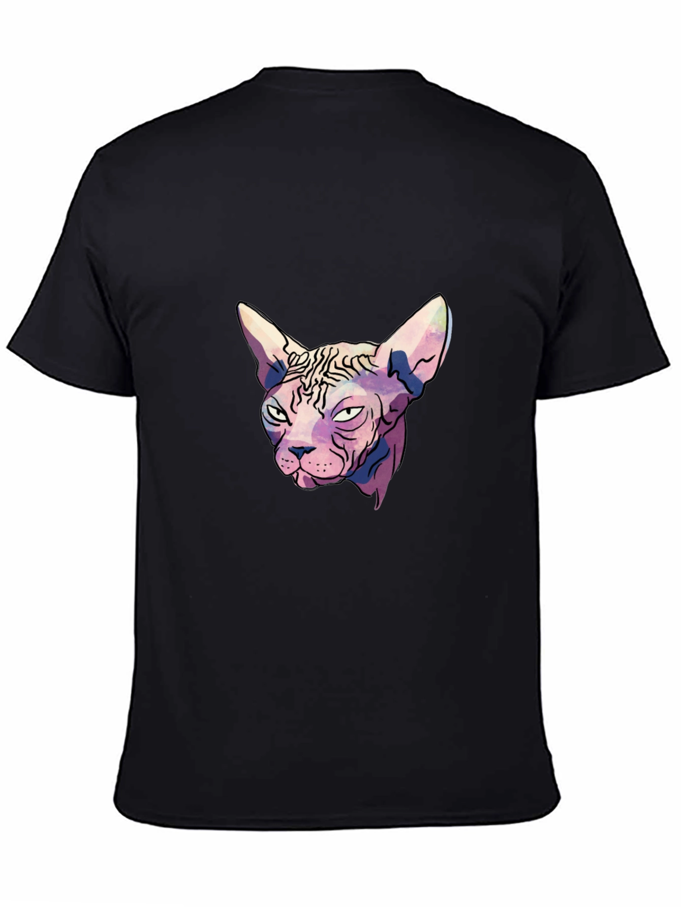 Black Sphynx Cat Graphic T-Shirt - Unique Design view 4