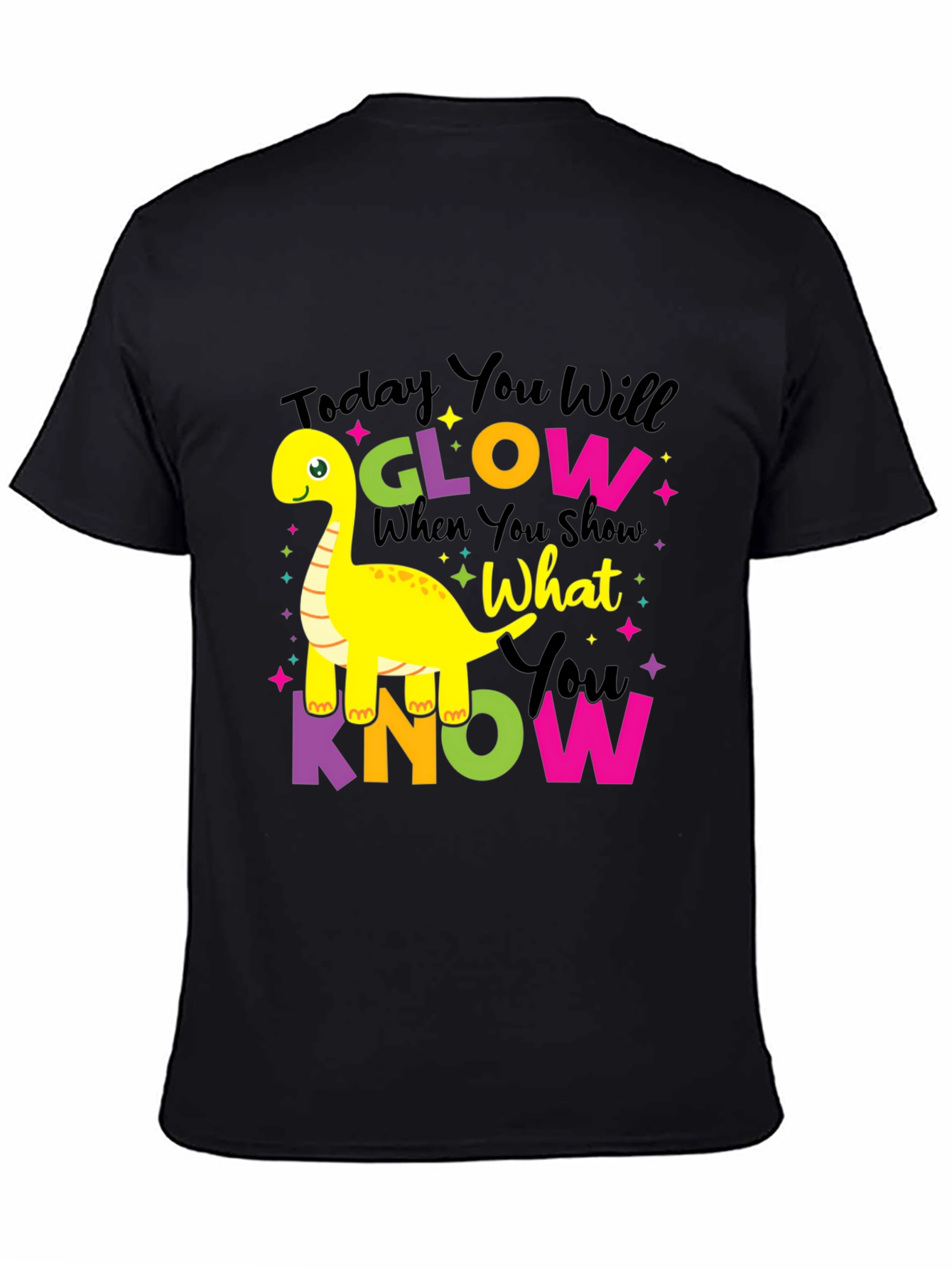 Black Glow What You Know Dino T-Shirt view 4