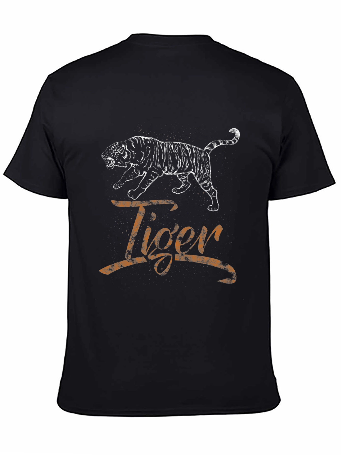Black Tiger Graphic T-Shirt - Men's Black Tee view 4