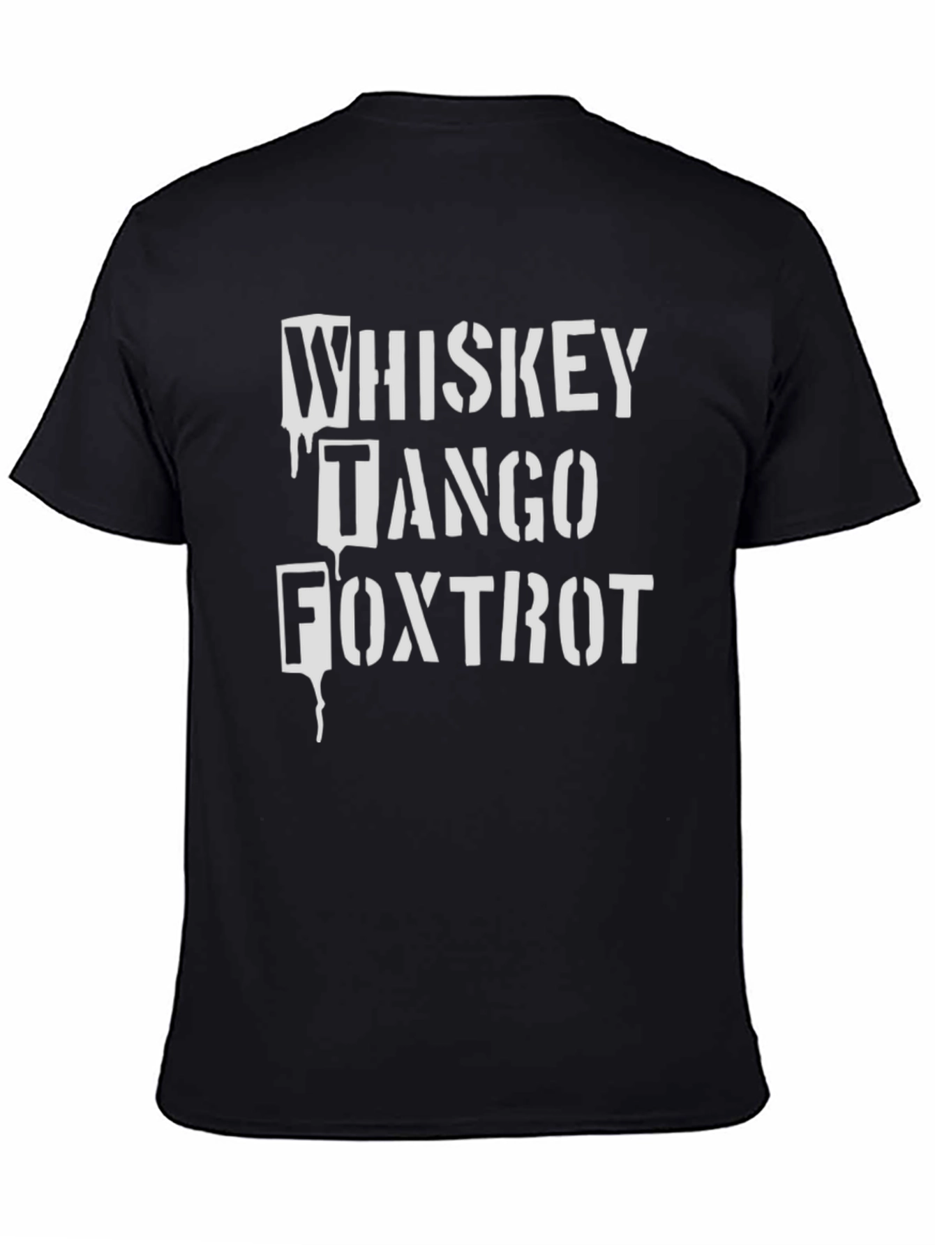 Black Whiskey Tango Foxtrot Black T-Shirt view 4