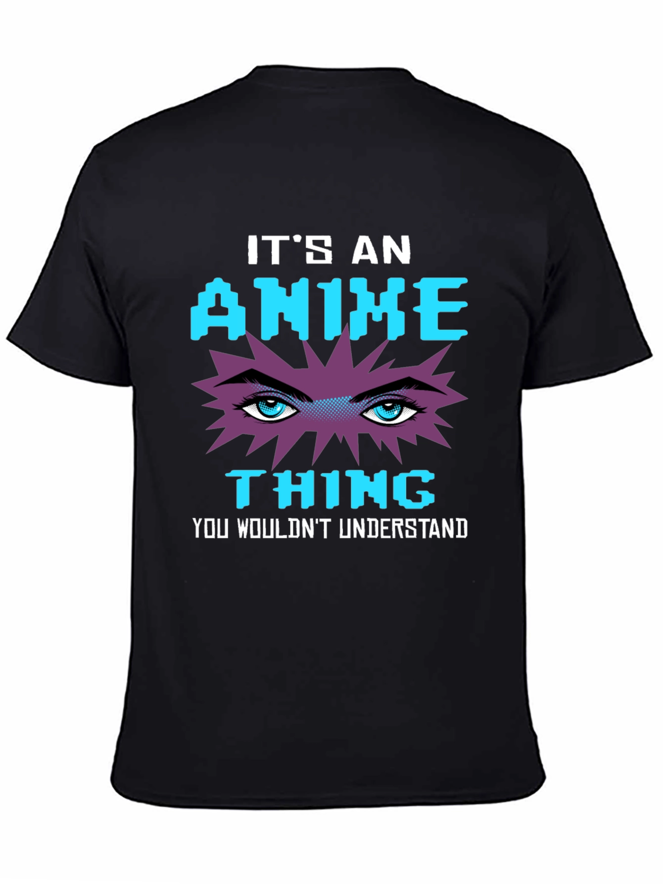 Black Anime Thing Graphic T-Shirt - Geeky Style view 4
