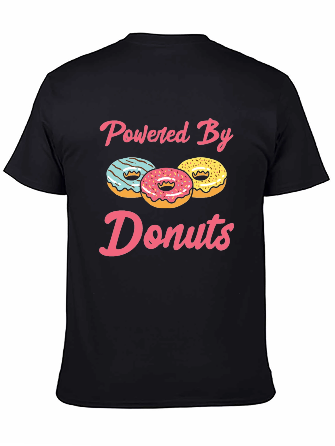 Black Powered By Donuts Graphic Tee view 4