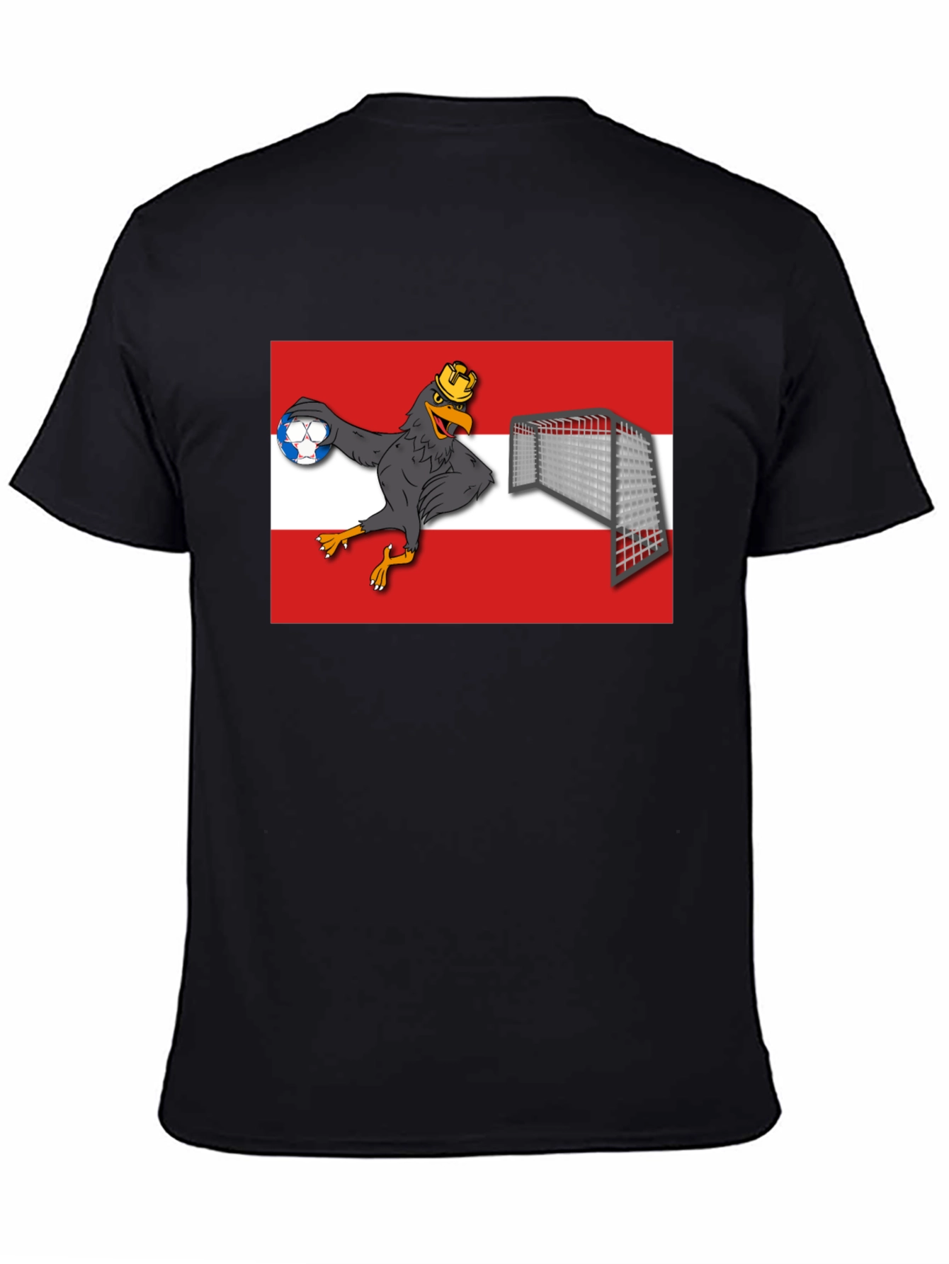 Black Austria Handball T-Shirt Funny Austrian Bird view 4