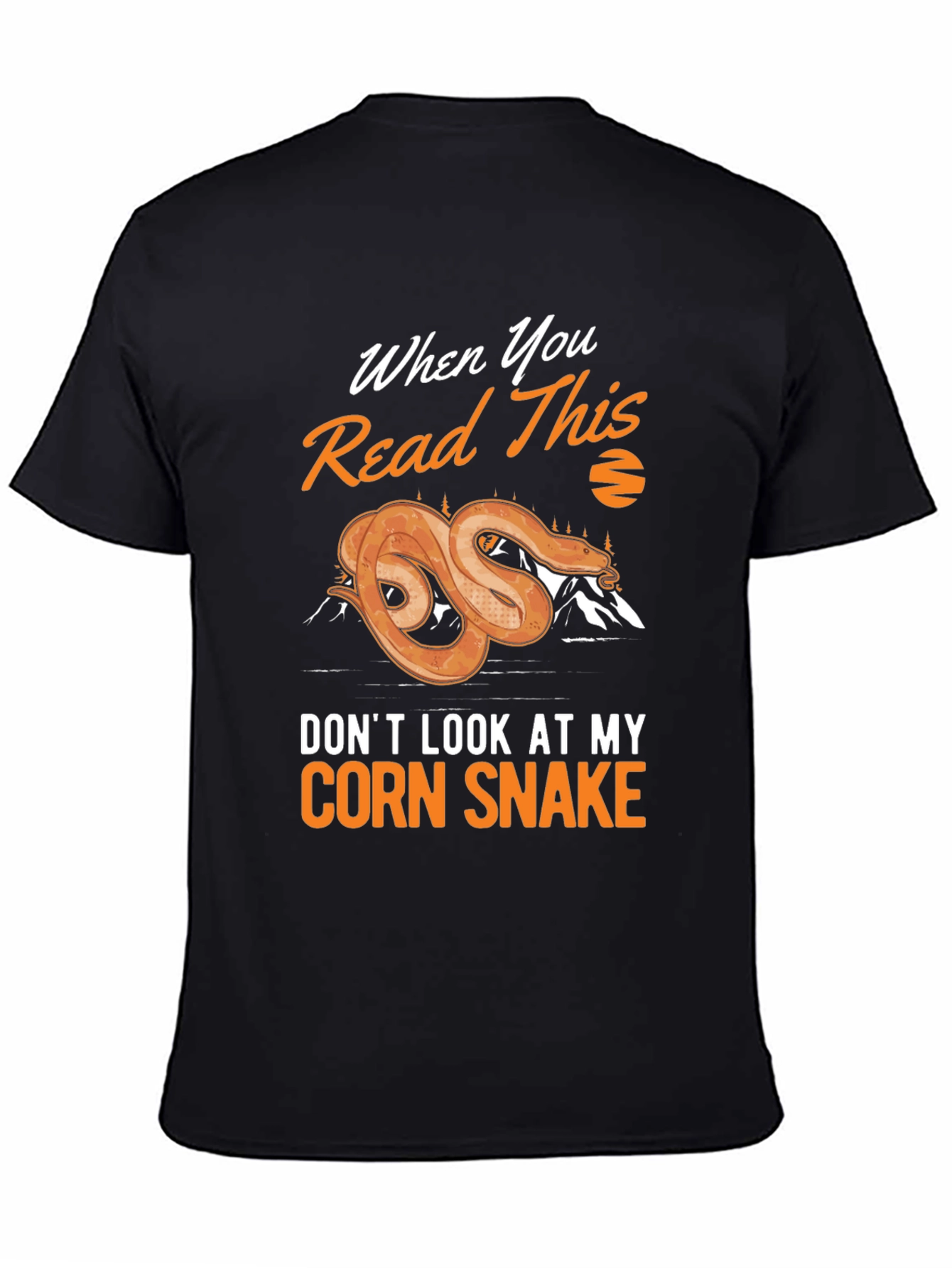 Black Corn Snake Novelty Graphic Tee view 4