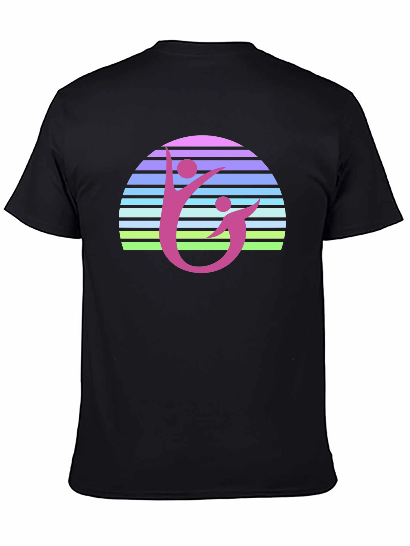 Black Retro Sunset Duo Graphic Tee view 4