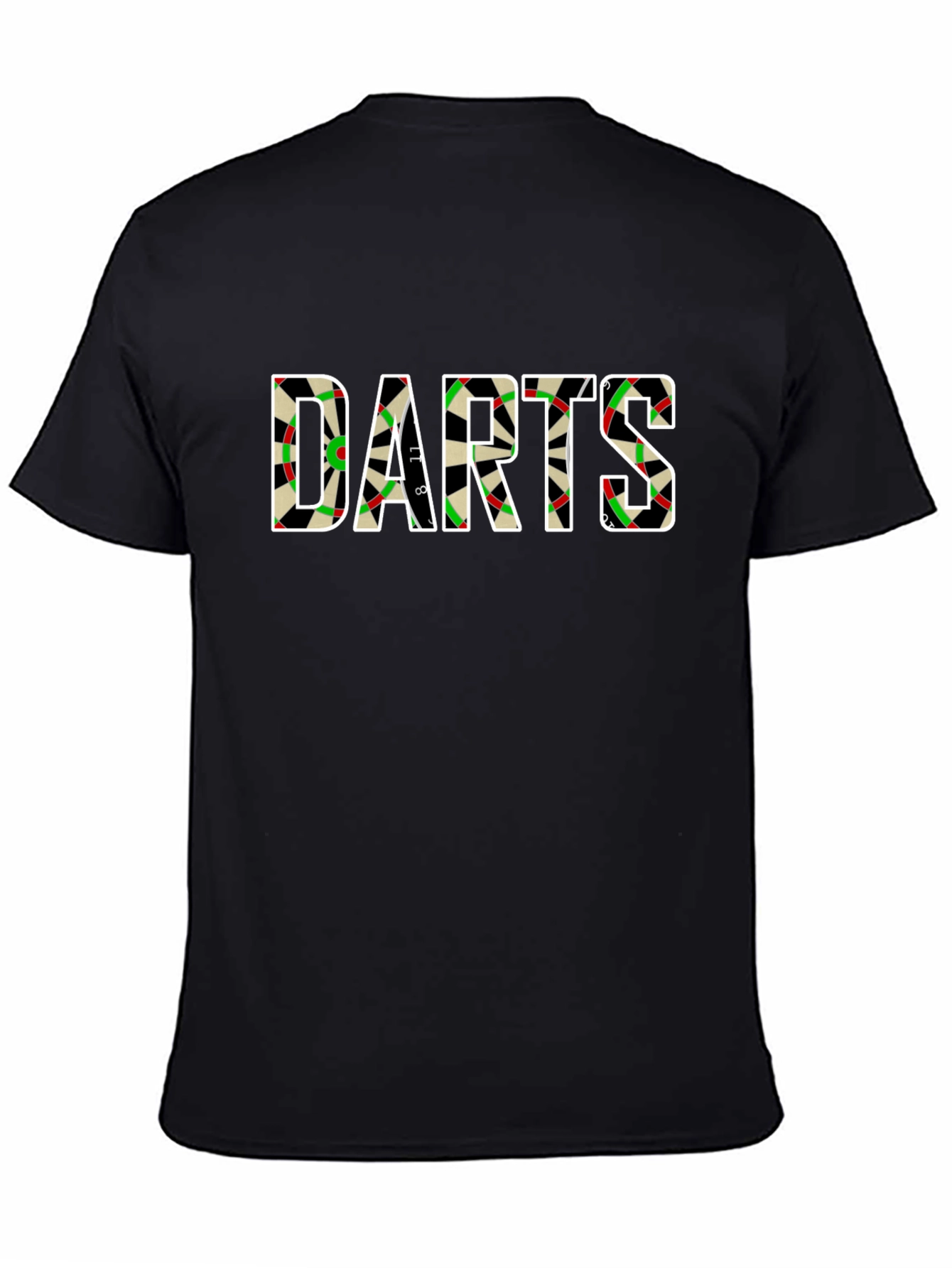 Black Darts Board Graphic Tee - Stylish Darts Lover Shirt view 4