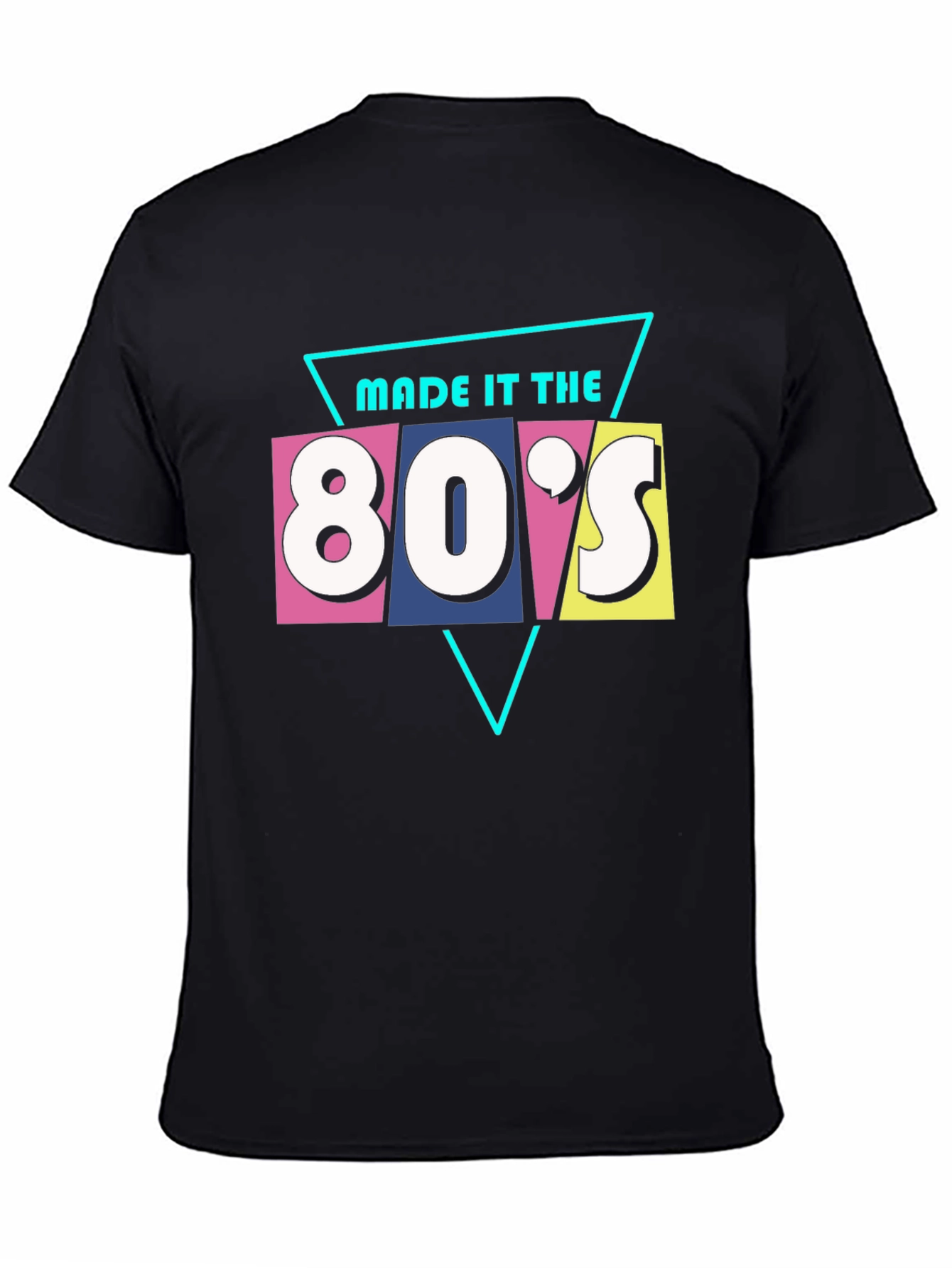 Black Made it the 80s Graphic Tee - Retro Style view 4