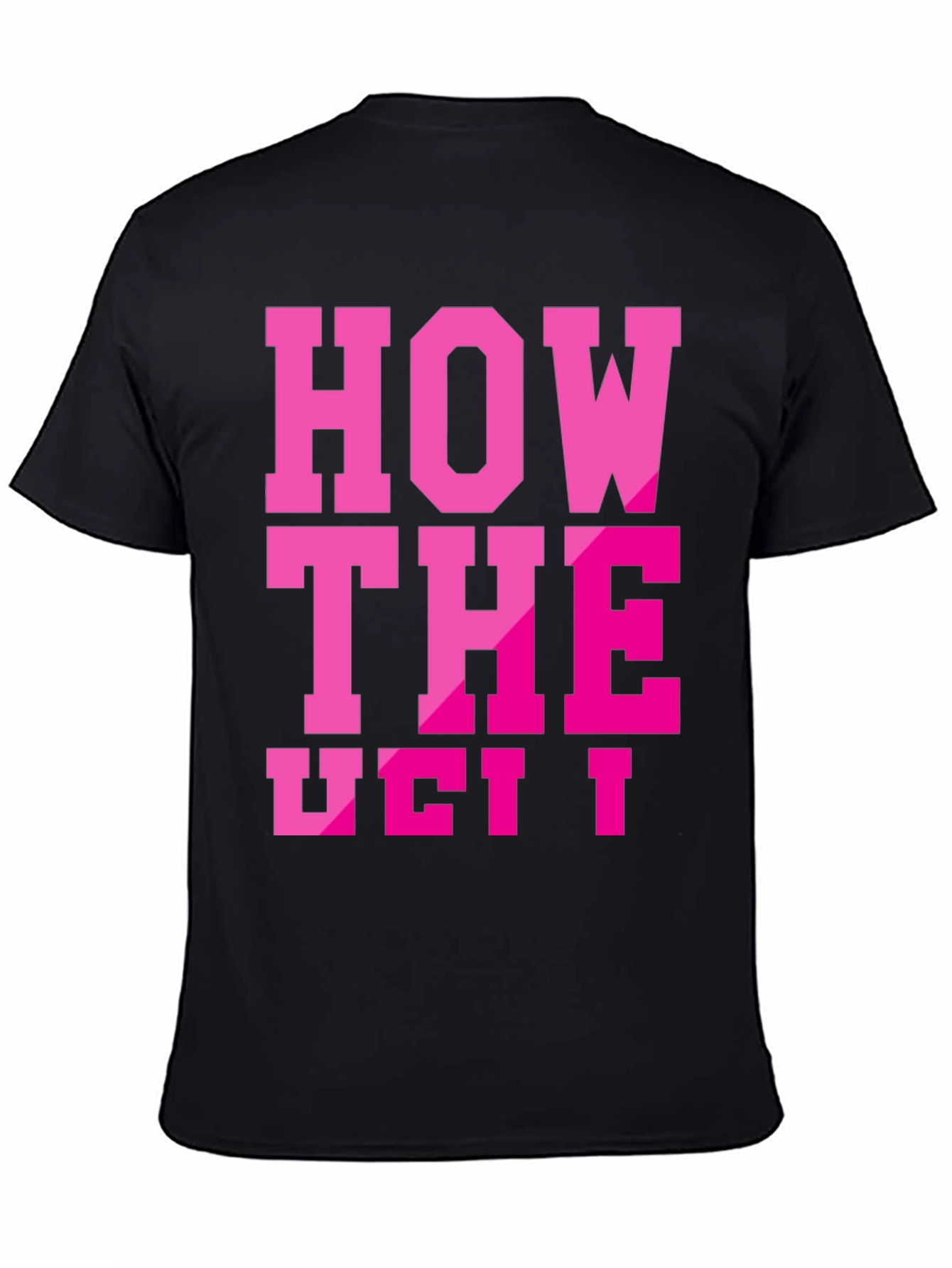 Black How the Ueit Funny T-Shirt view 4