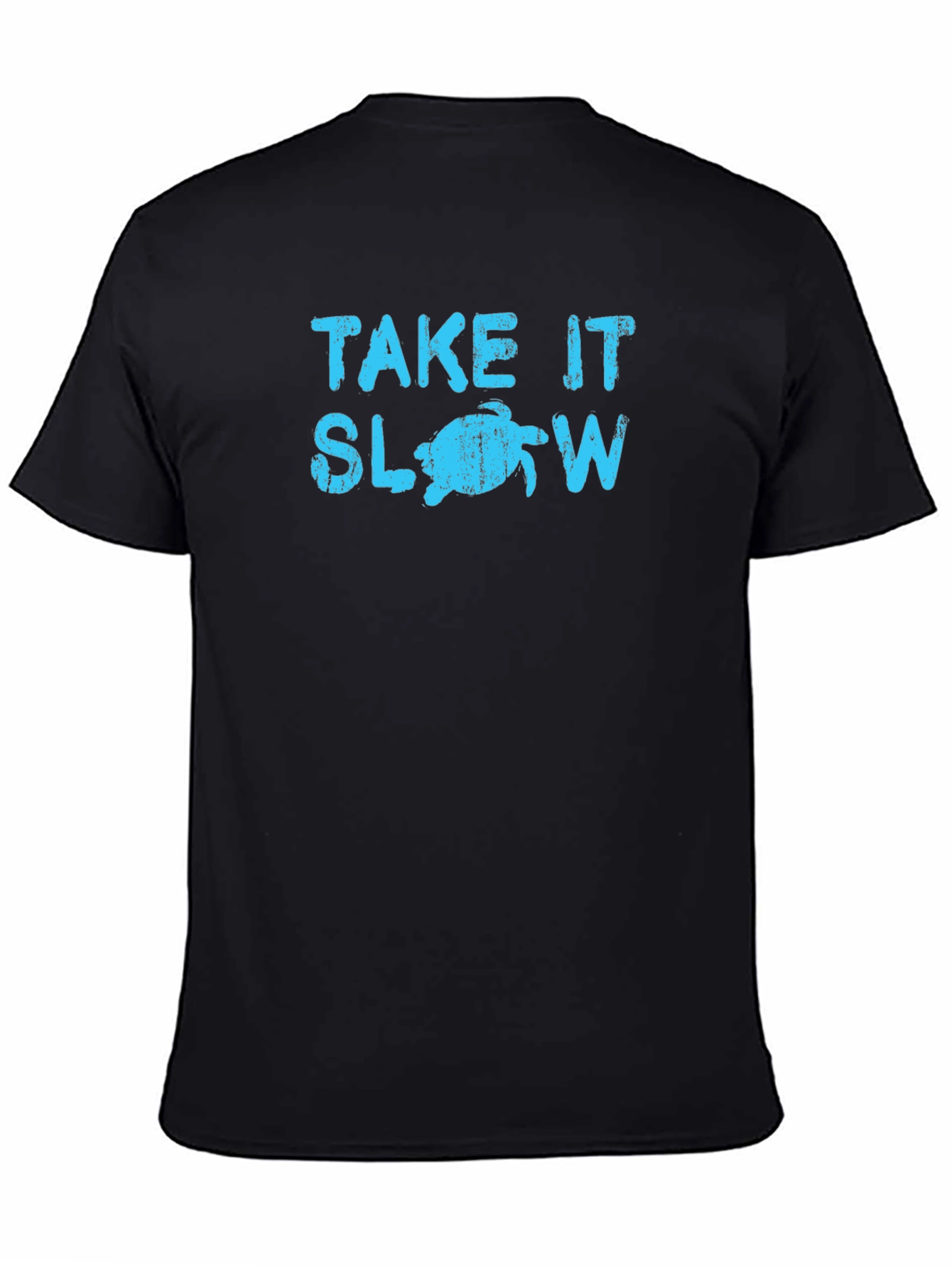 Black Take It Slow Turtle Graphic T-Shirt view 4