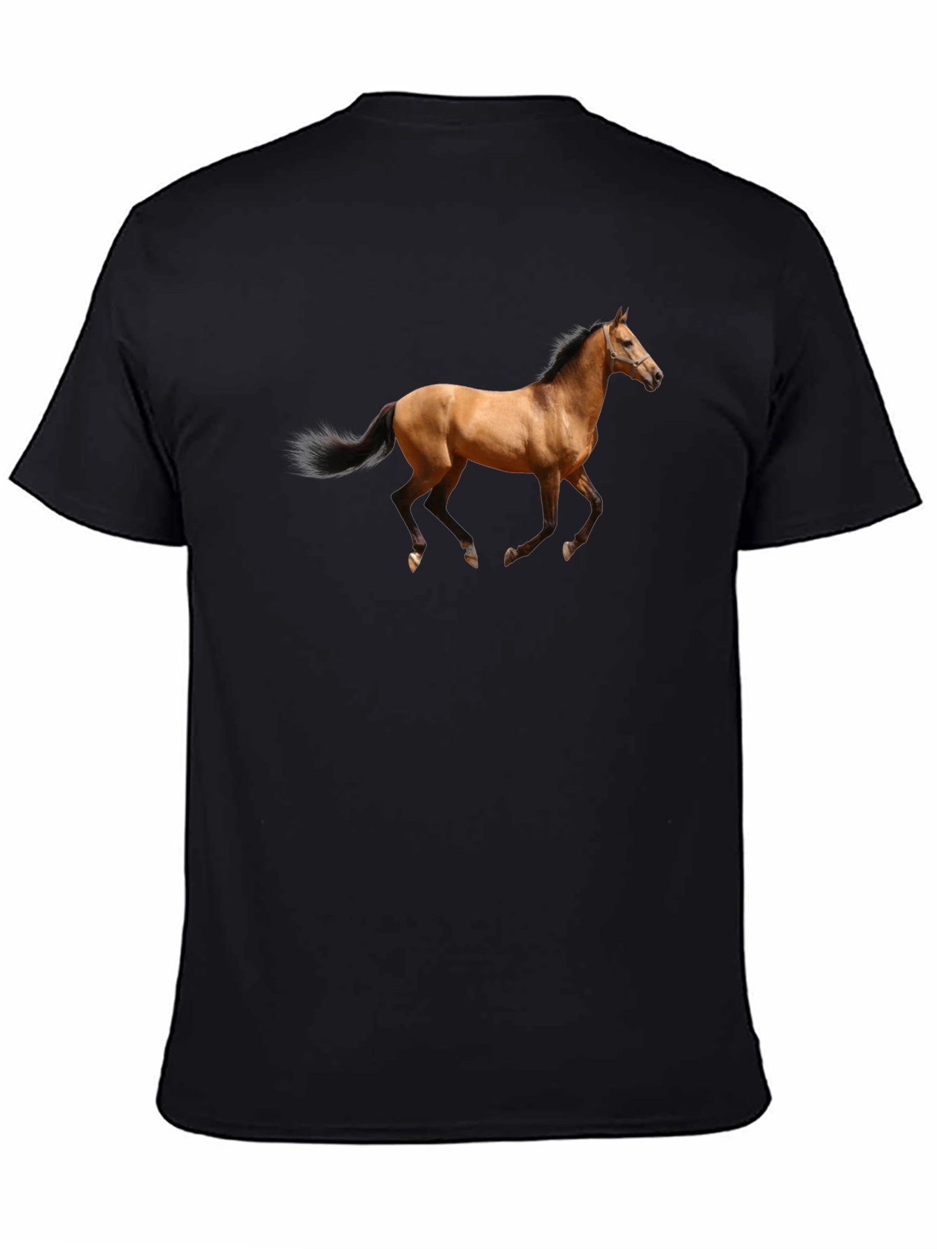 Black Horse Graphic Black T-Shirt view 4