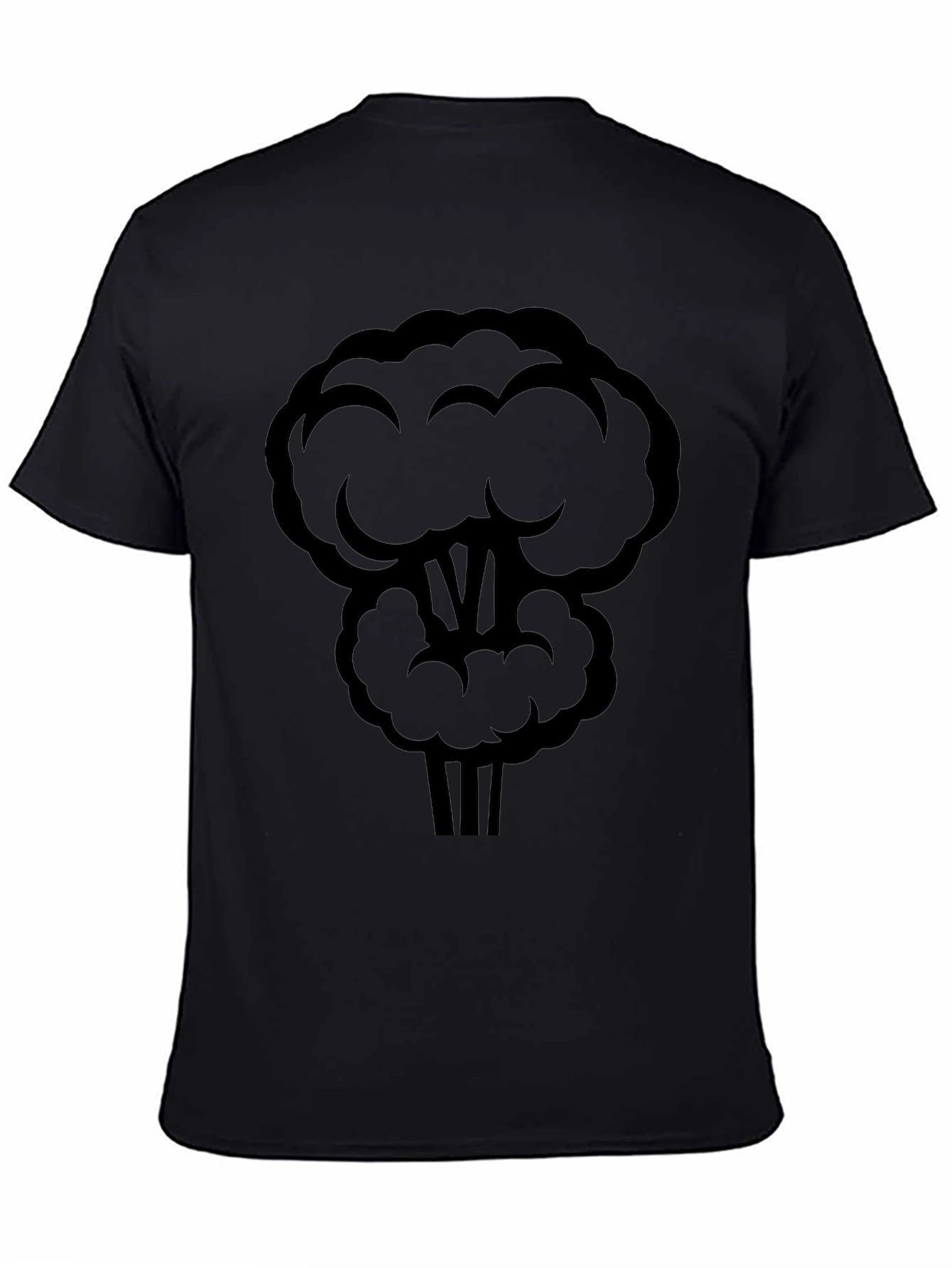 Black Exploding Broccoli Funny Graphic T-Shirt view 4