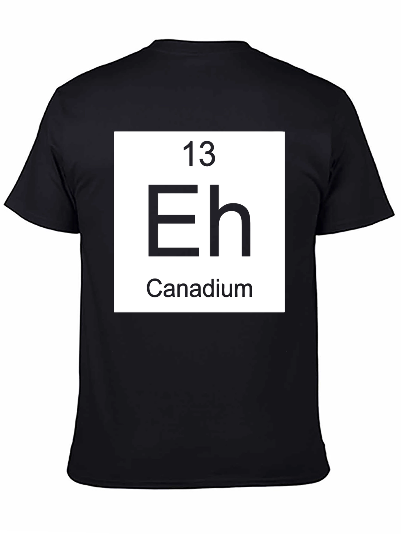 Black Canadium Eh Funny Chemistry T-Shirt view 4