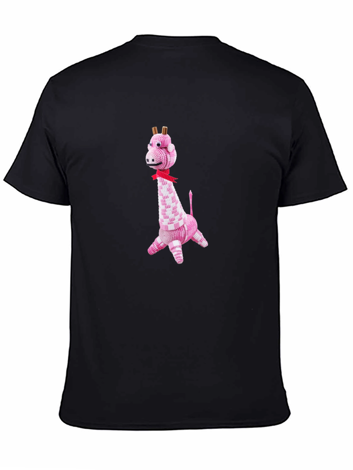 Black Giraffe Graphic Tee - Unique Animal Design T-Shirt view 4