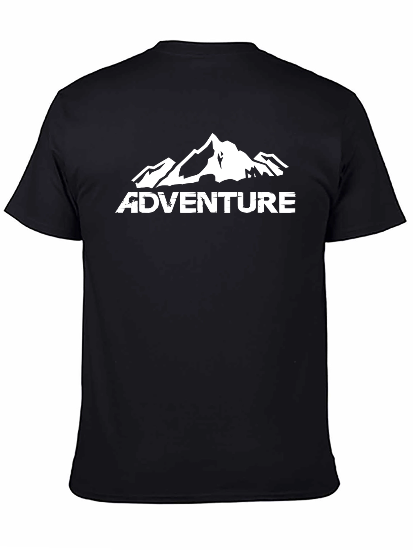 Black Adventure Mountain Graphic T-Shirt - Black view 4