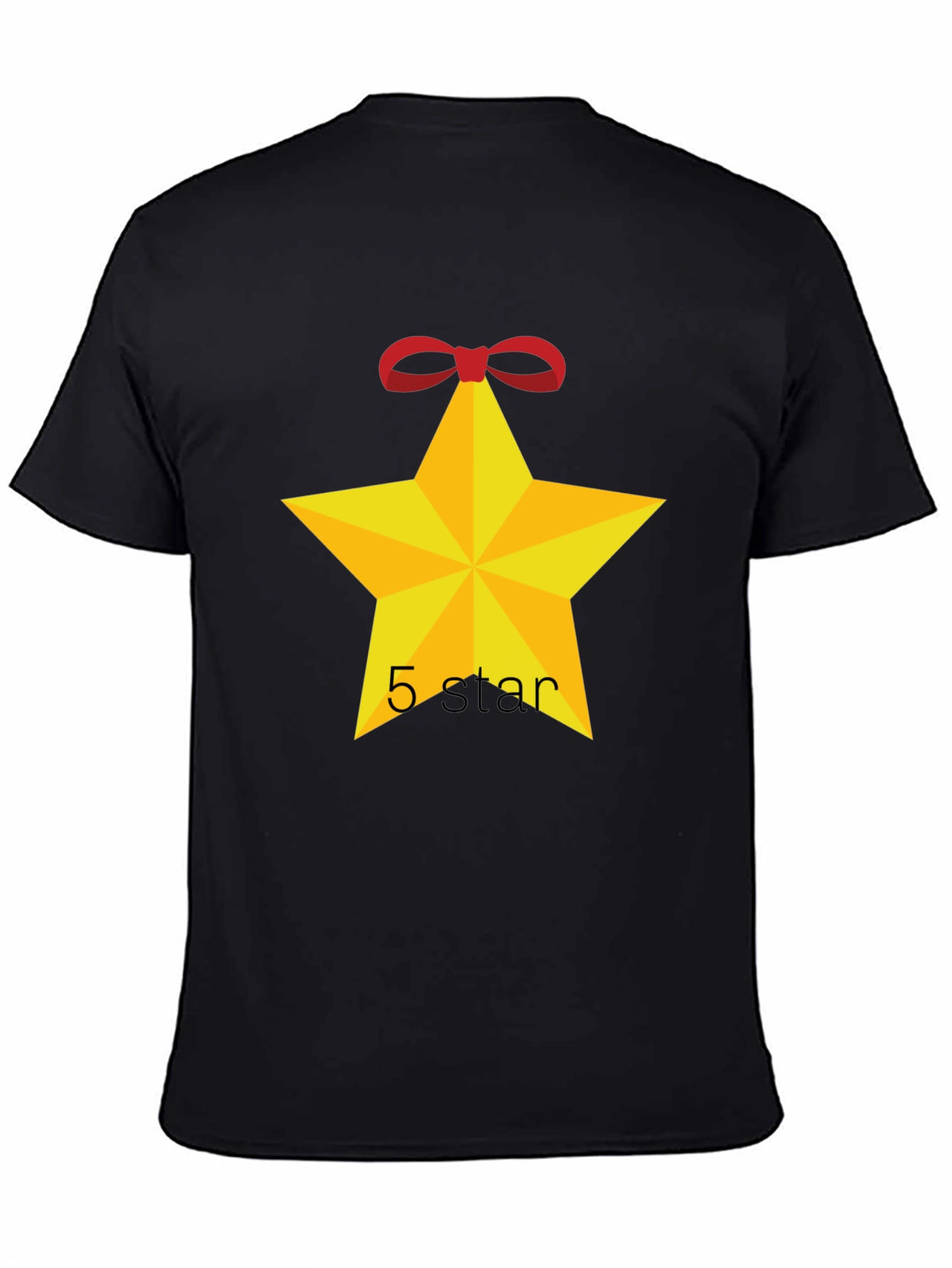 Black Five Star Holiday T-Shirt view 4