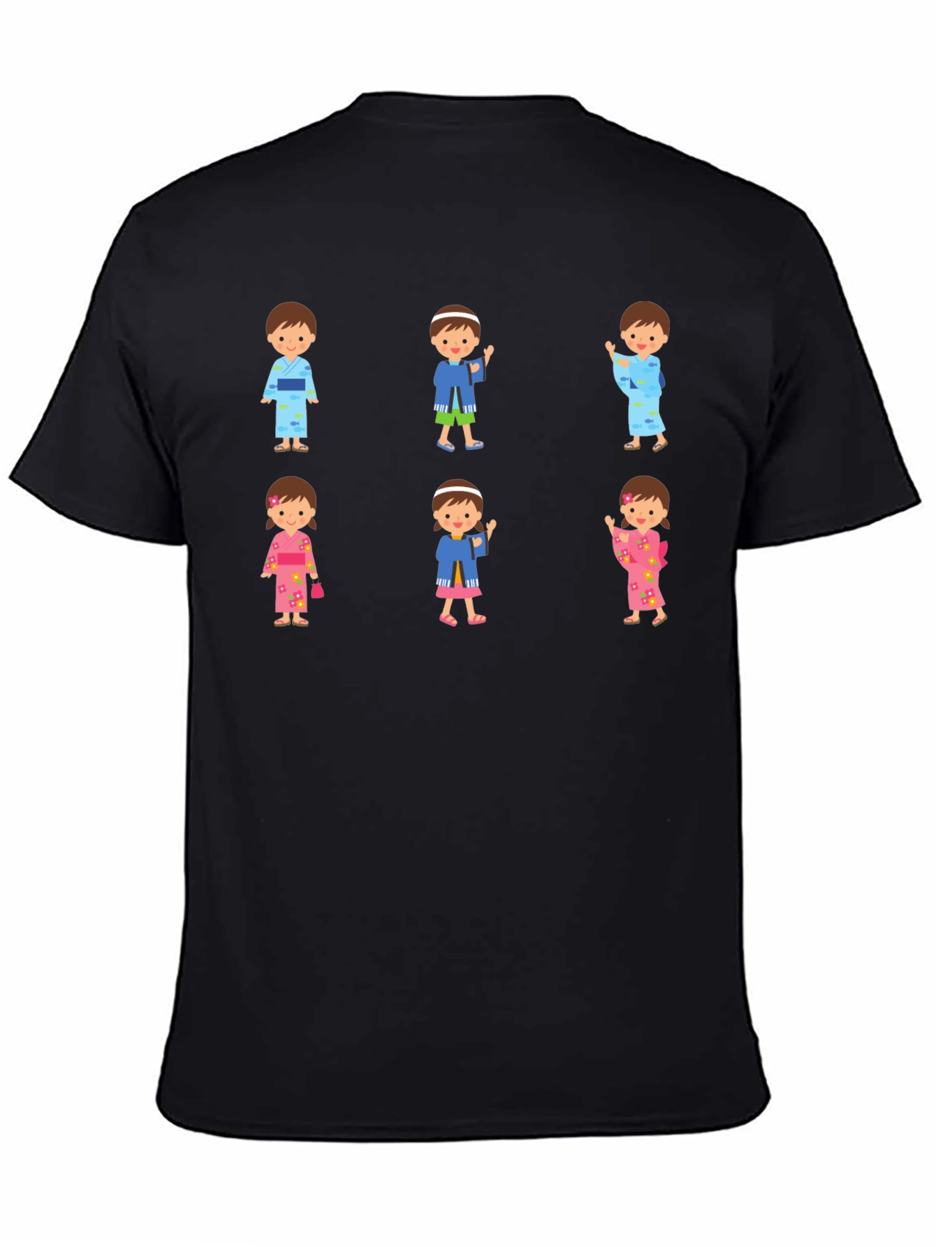 Black Kimono Kids Black T-Shirt view 4