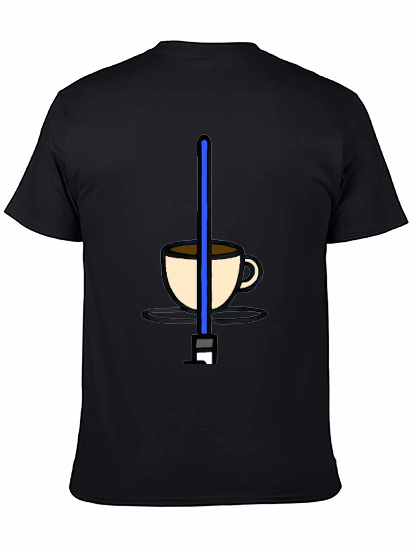Black Star Wars Coffee T-Shirt - Funny Sci-Fi Tee view 4