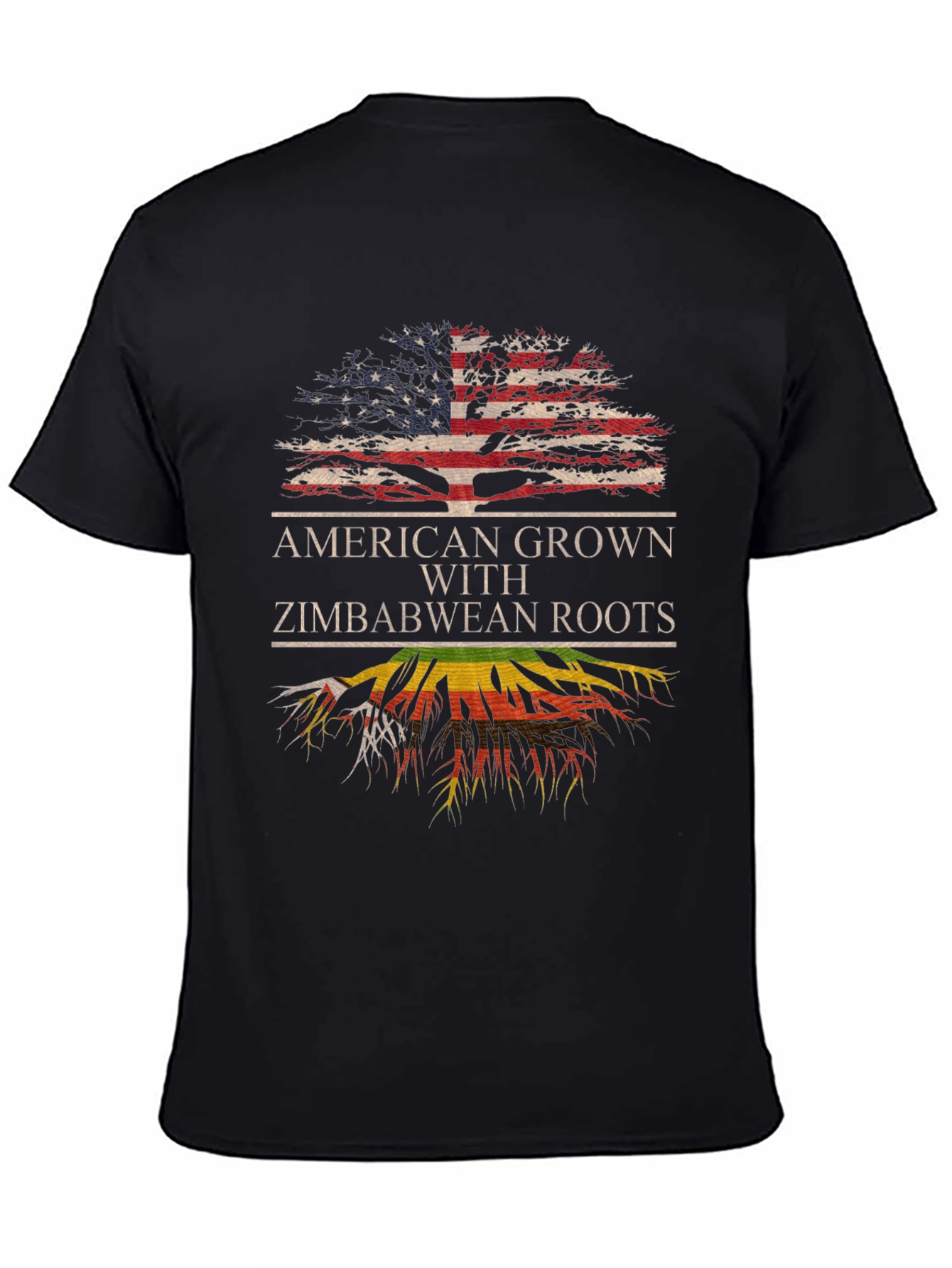 American Grown Zimbabwean Roots Graphic Tee - 4