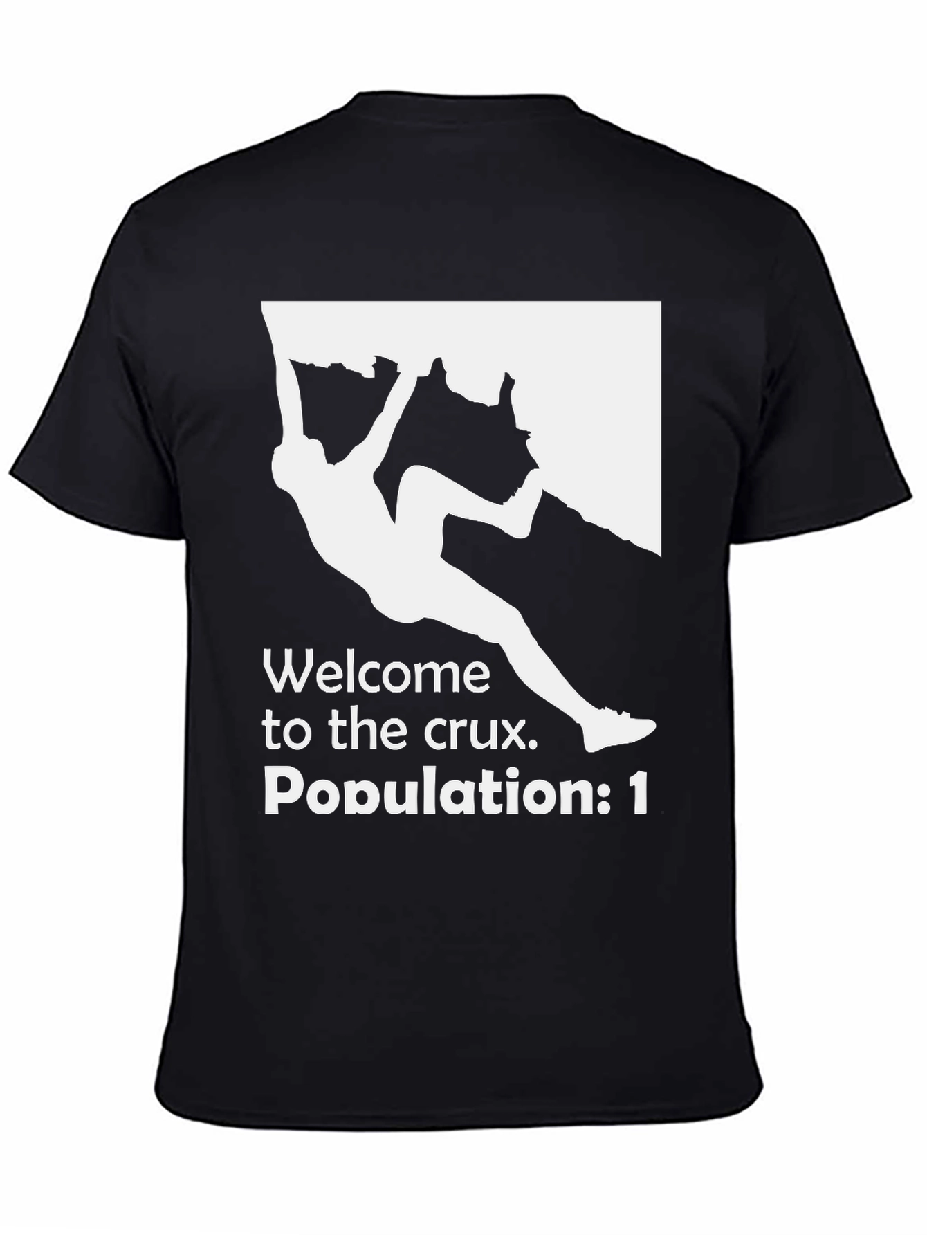 Black Welcome to the Crux Climbing T-Shirt view 4