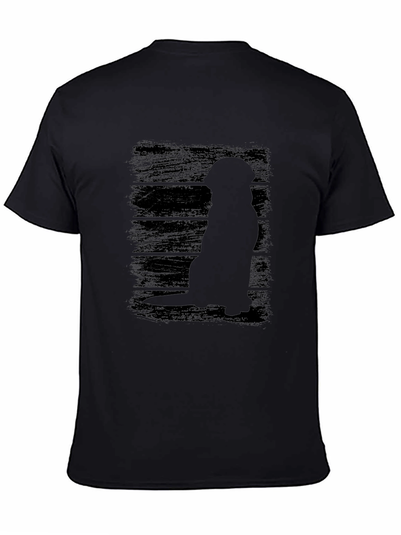 Black Black Dog Silhouette Graphic T-Shirt view 4
