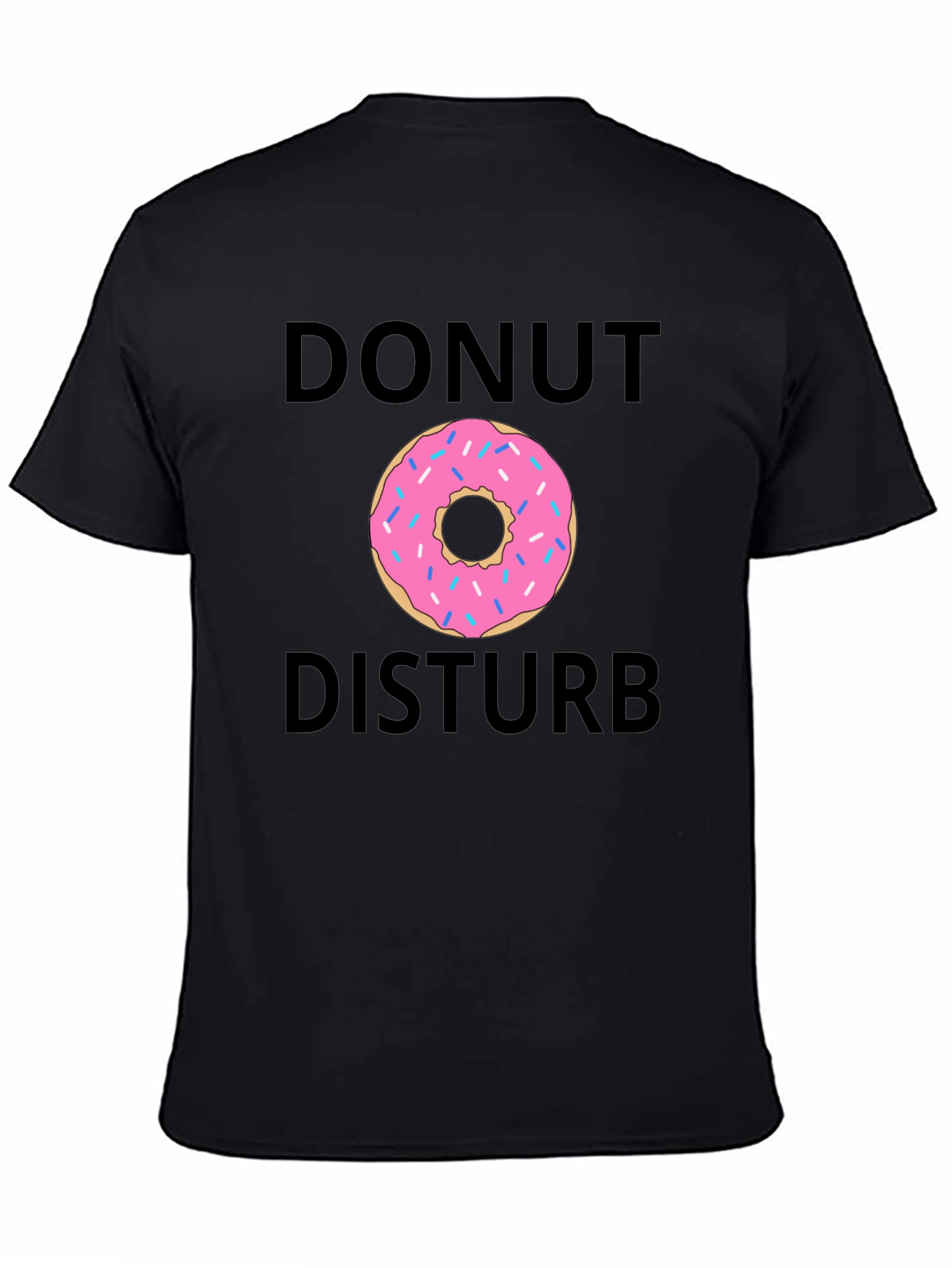 Black Donut Disturb T-Shirt - Funny Graphic Tee view 4
