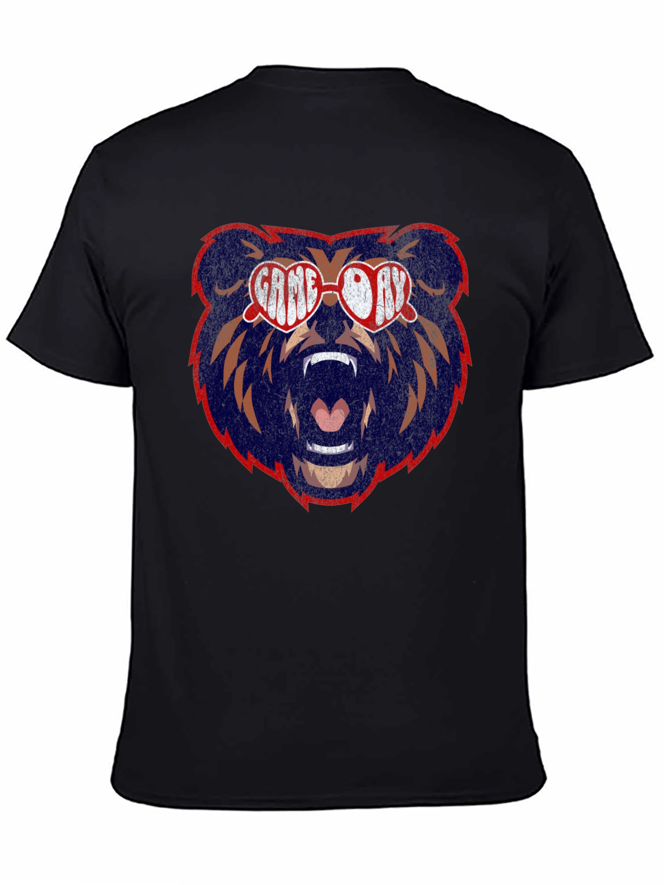 Black Game Day Bear Graphic Tee view 4