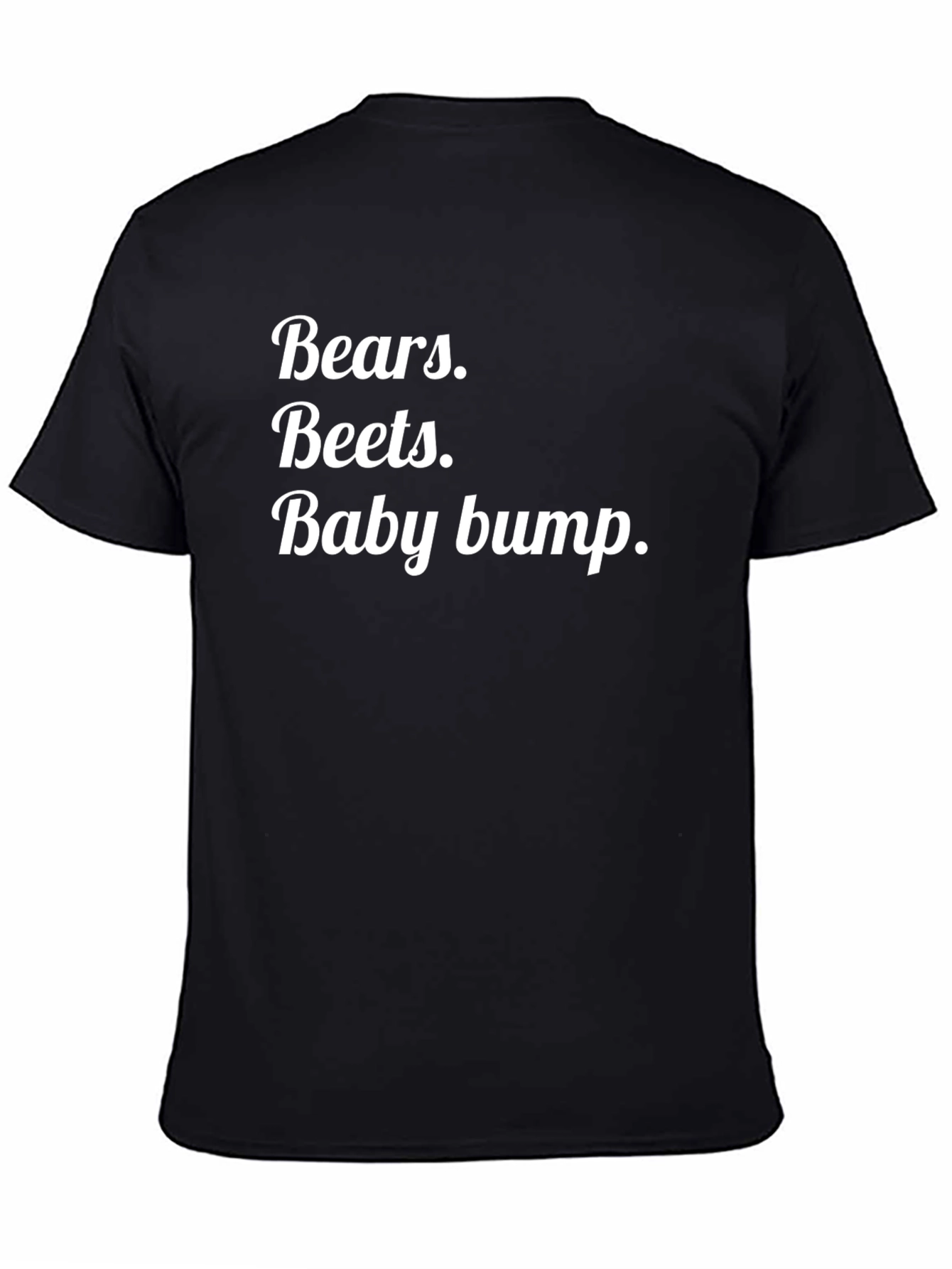 Black Bears Beets Baby Bump Black T-Shirt view 4
