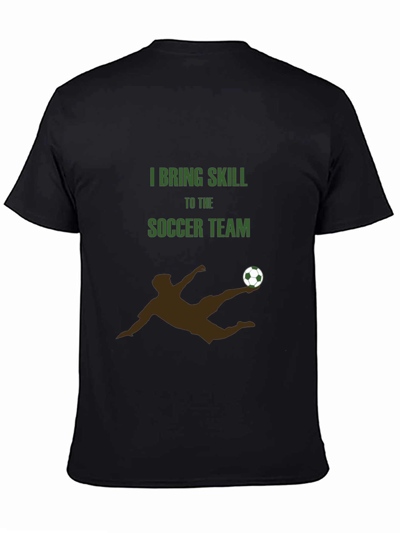 Black Soccer Team Skill T-Shirt view 4