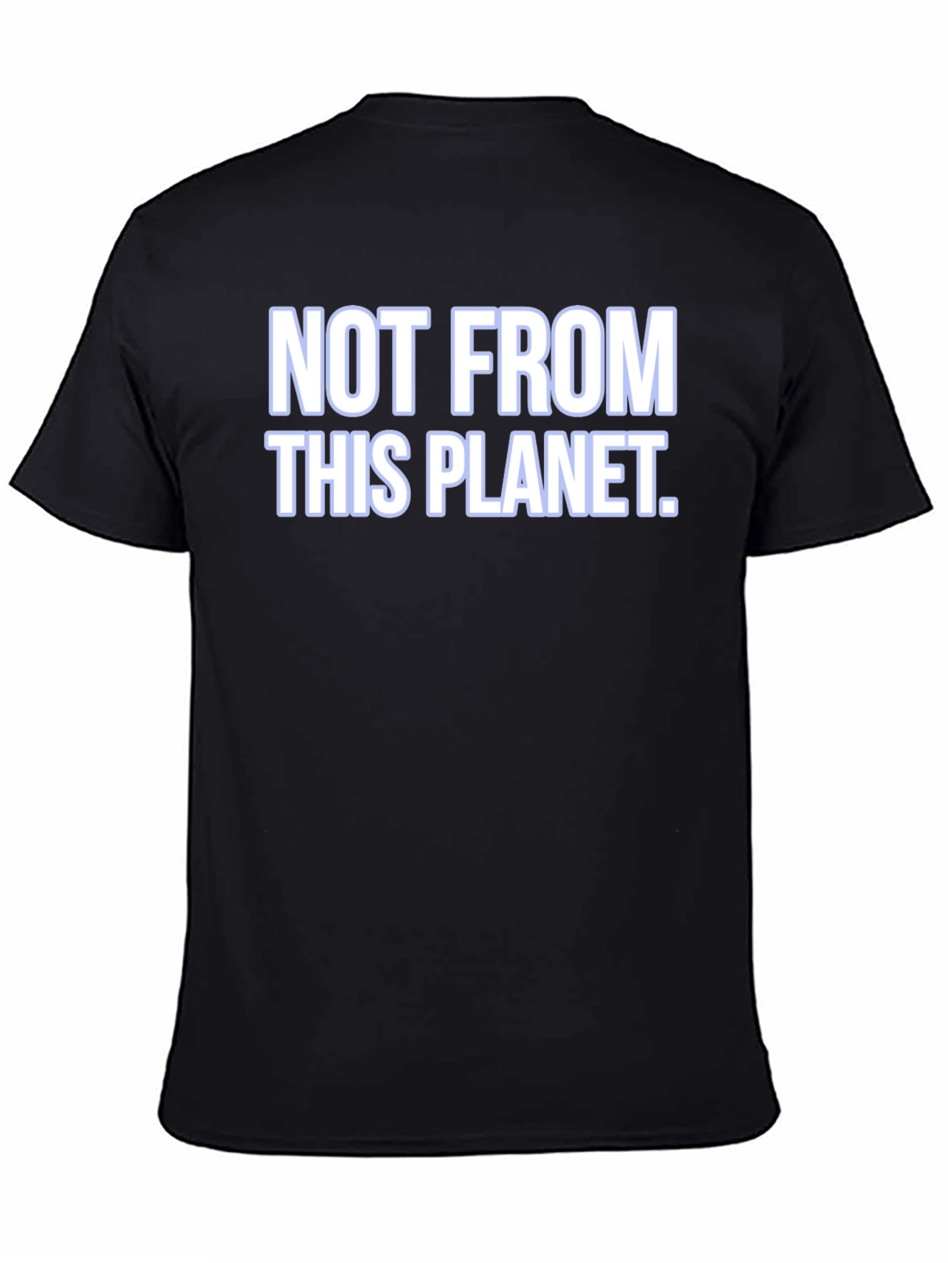 Black Not From This Planet Graphic Tee - Black Cotton Casual Shirt view 4