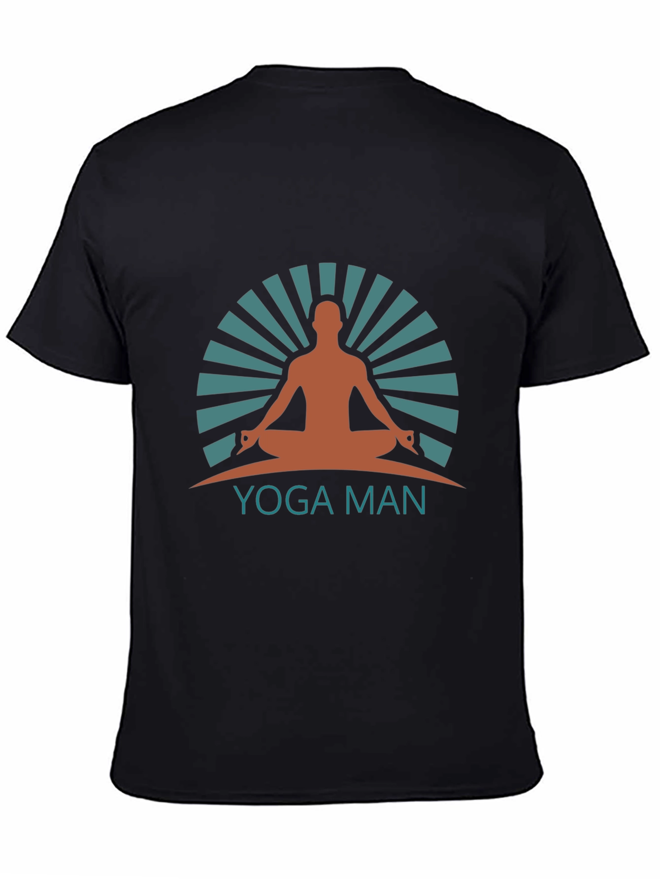 Black Yoga Man Graphic Tee - Meditate in Style view 4