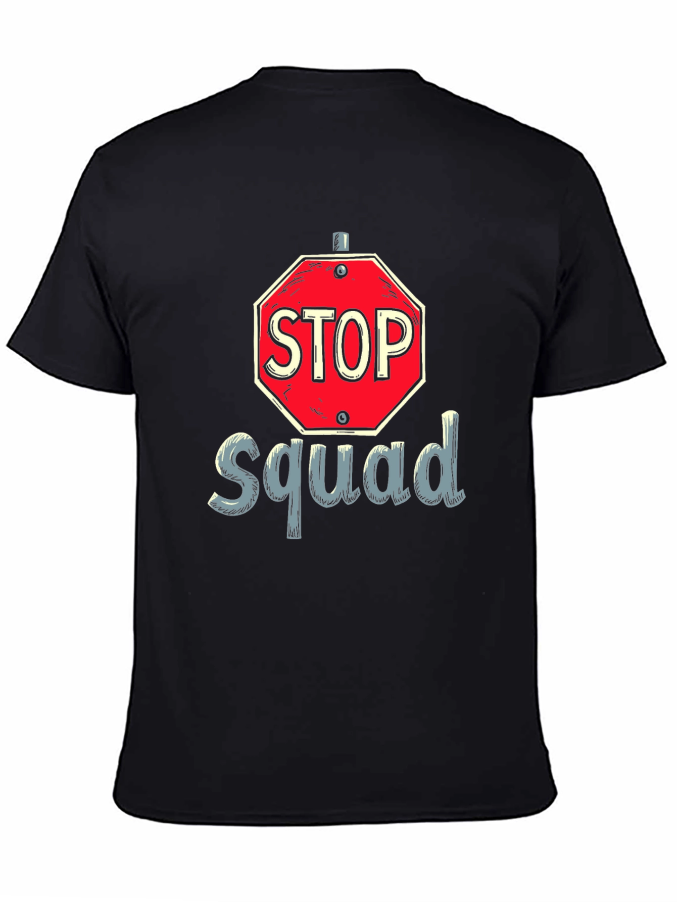 Black Stop Squad Graphic Tee - Men's Black T-Shirt view 4