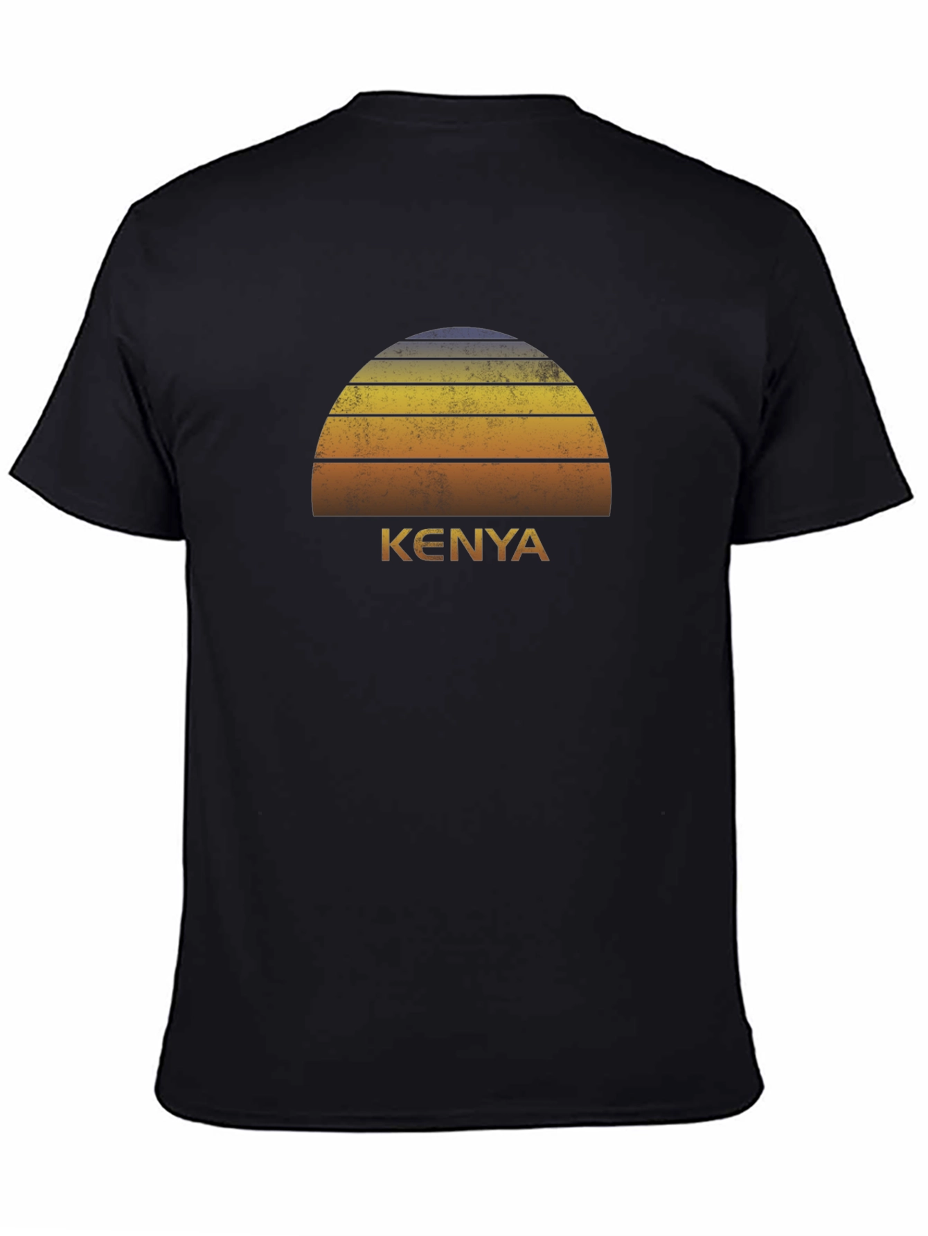Black Vintage Kenya Sunset T-Shirt view 4