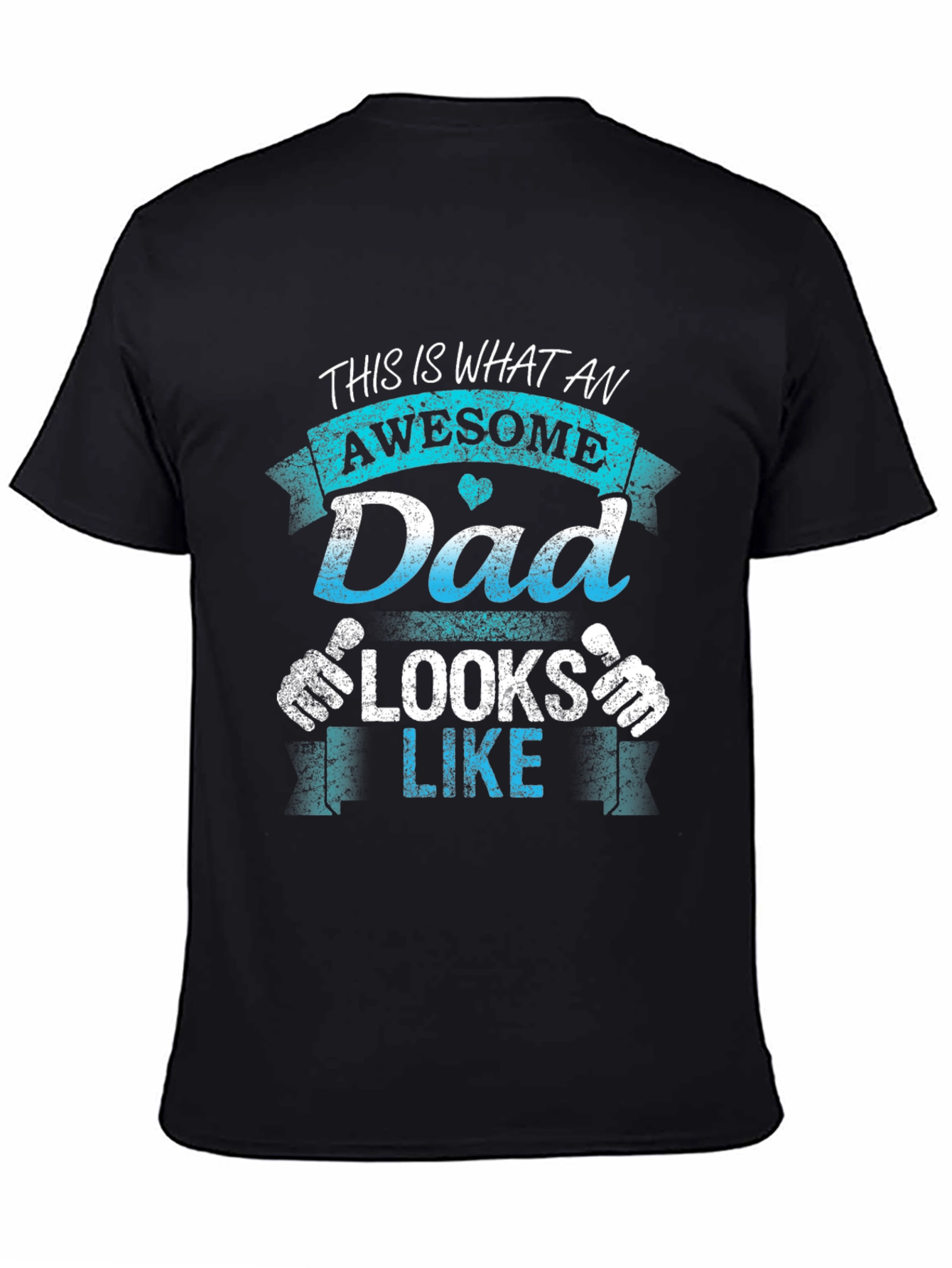 Black Awesome Dad T-Shirt - Father's Day Gift view 4