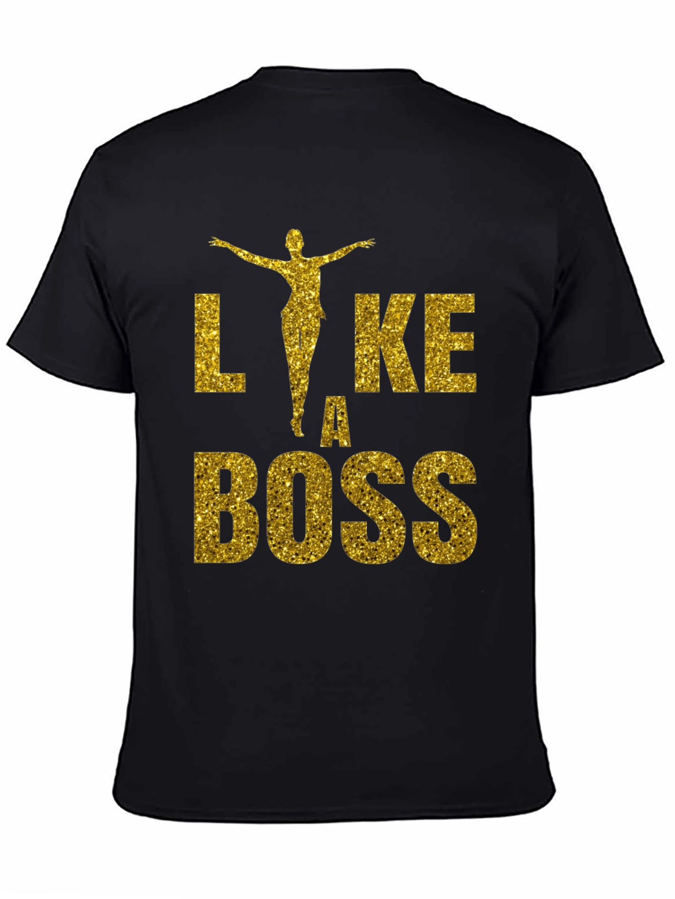 Black Like A Boss Glitter Graphic T-Shirt view 4