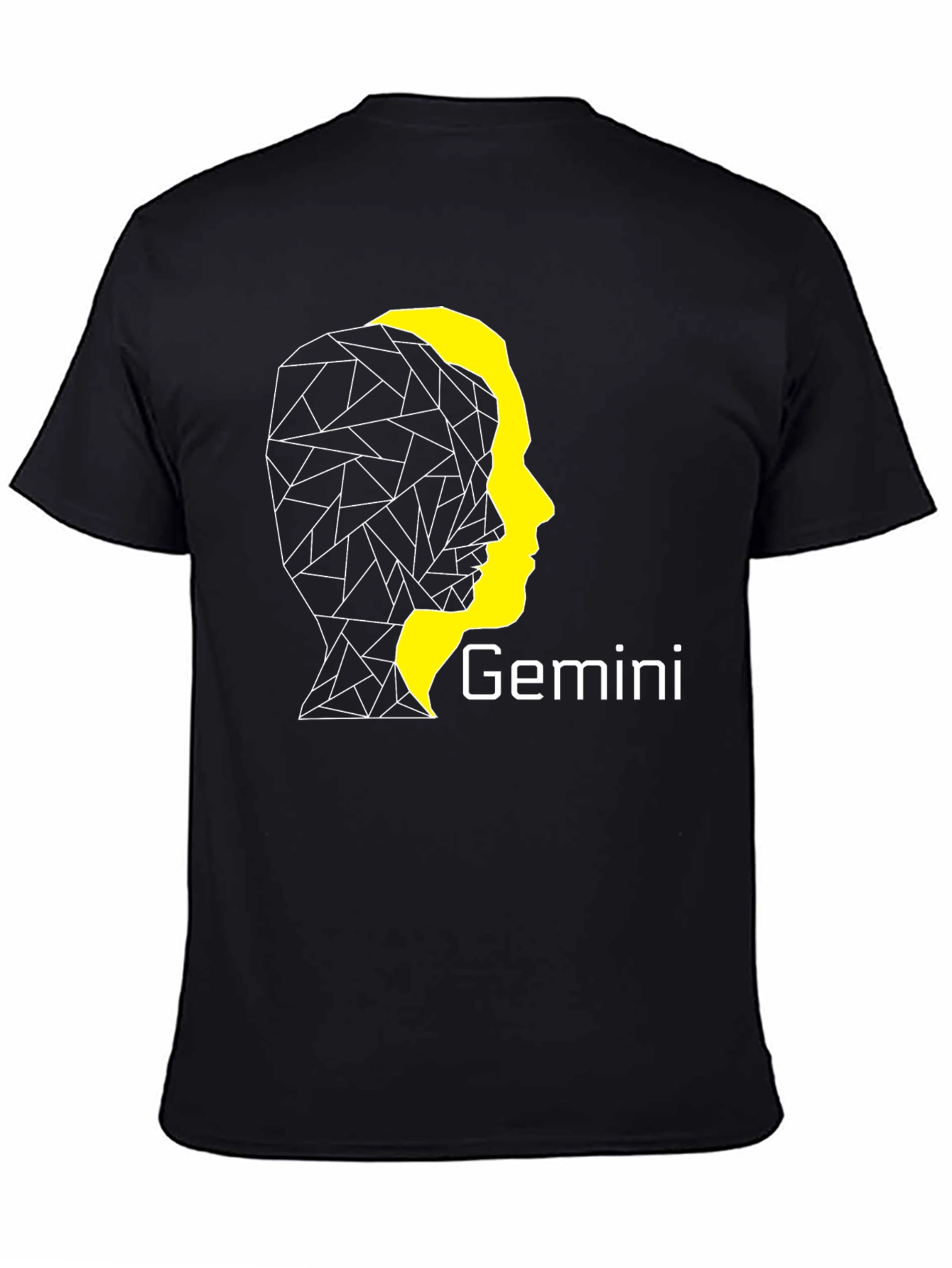 Black Gemini Zodiac T-Shirt - Stylish Black Tee view 4