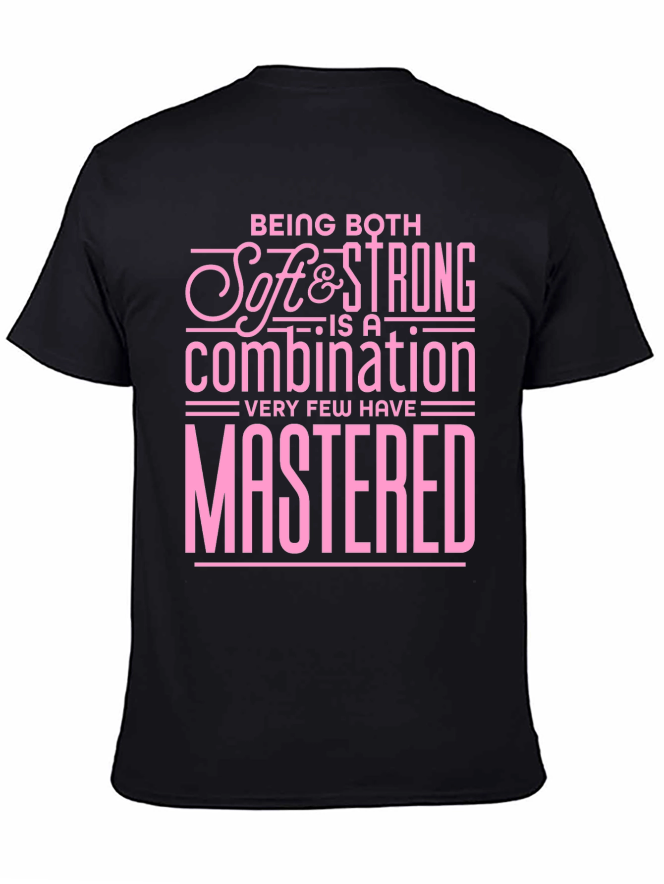 Black Soft & Strong Graphic Tee - Black Cotton Blend view 4