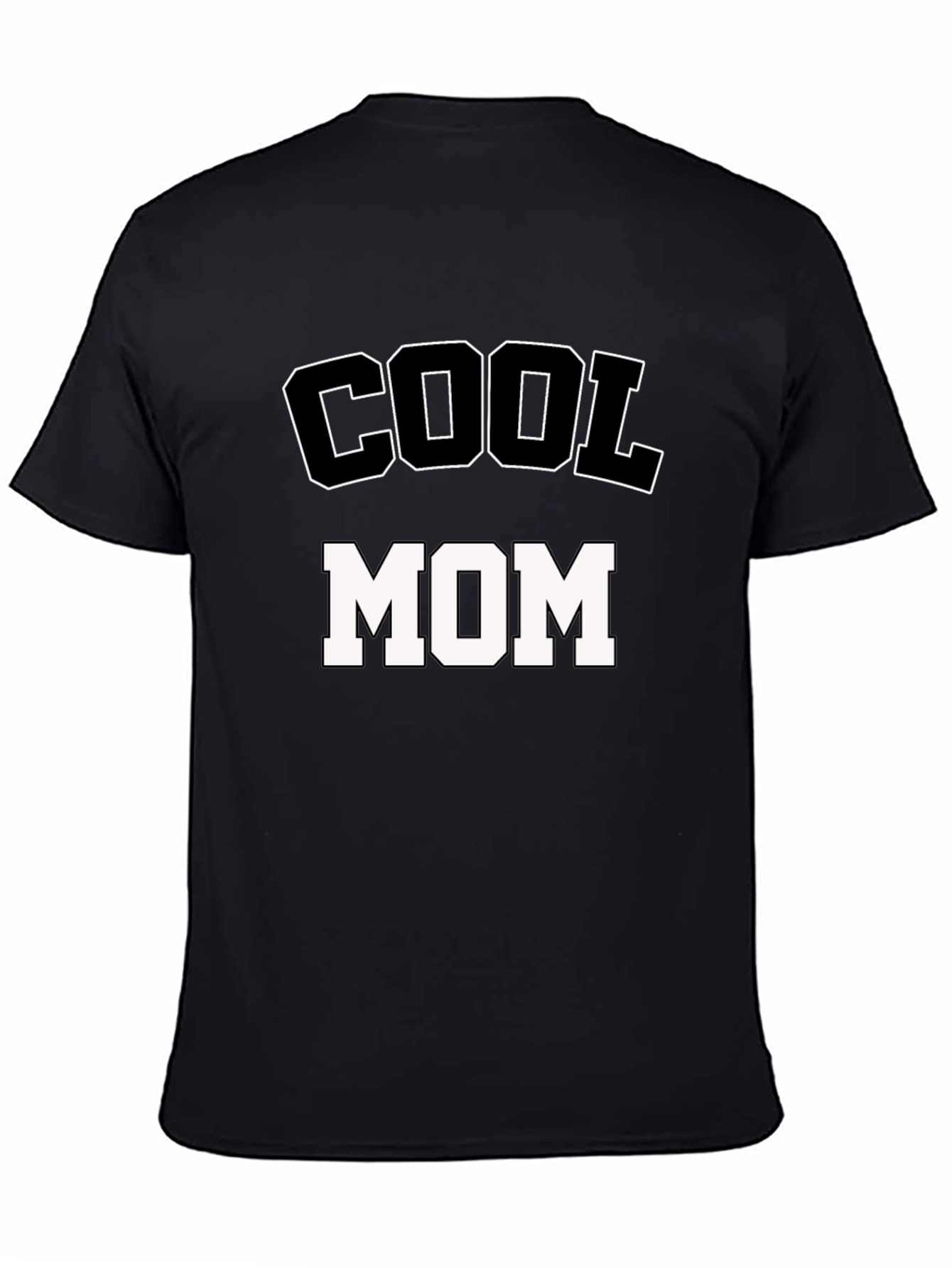 Black Cool Mom T-Shirt - Stylish Black Tee view 4