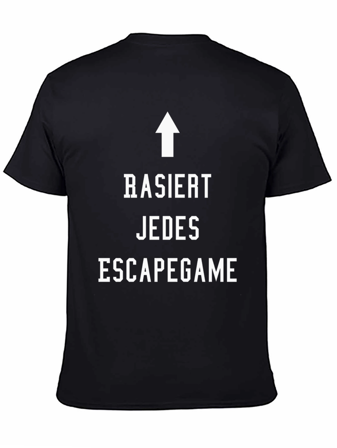 Black Escape Game T-Shirt - German Phrase view 4